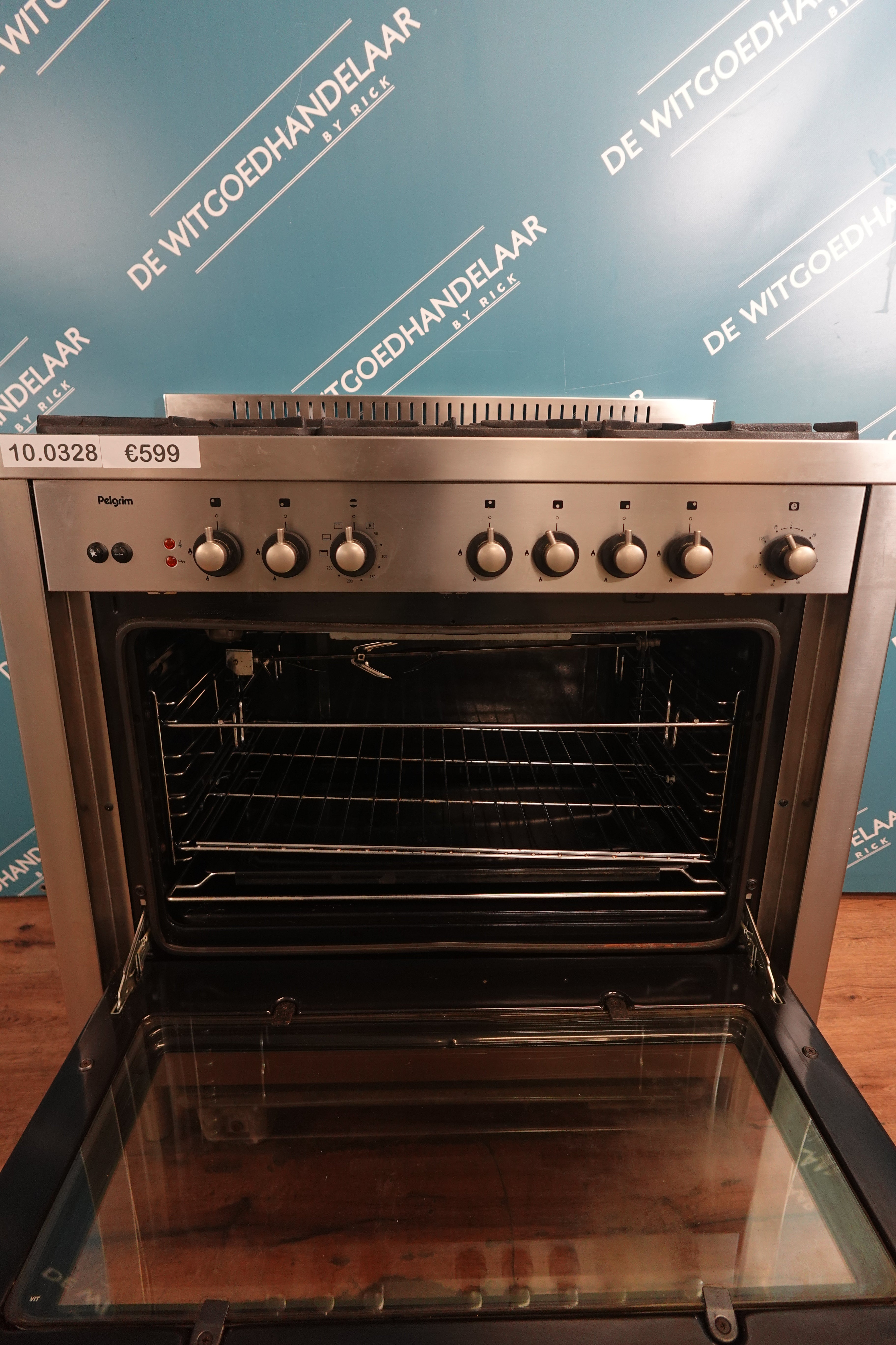 Gasfornuis met elektrische heteluchtoven Pelgrim