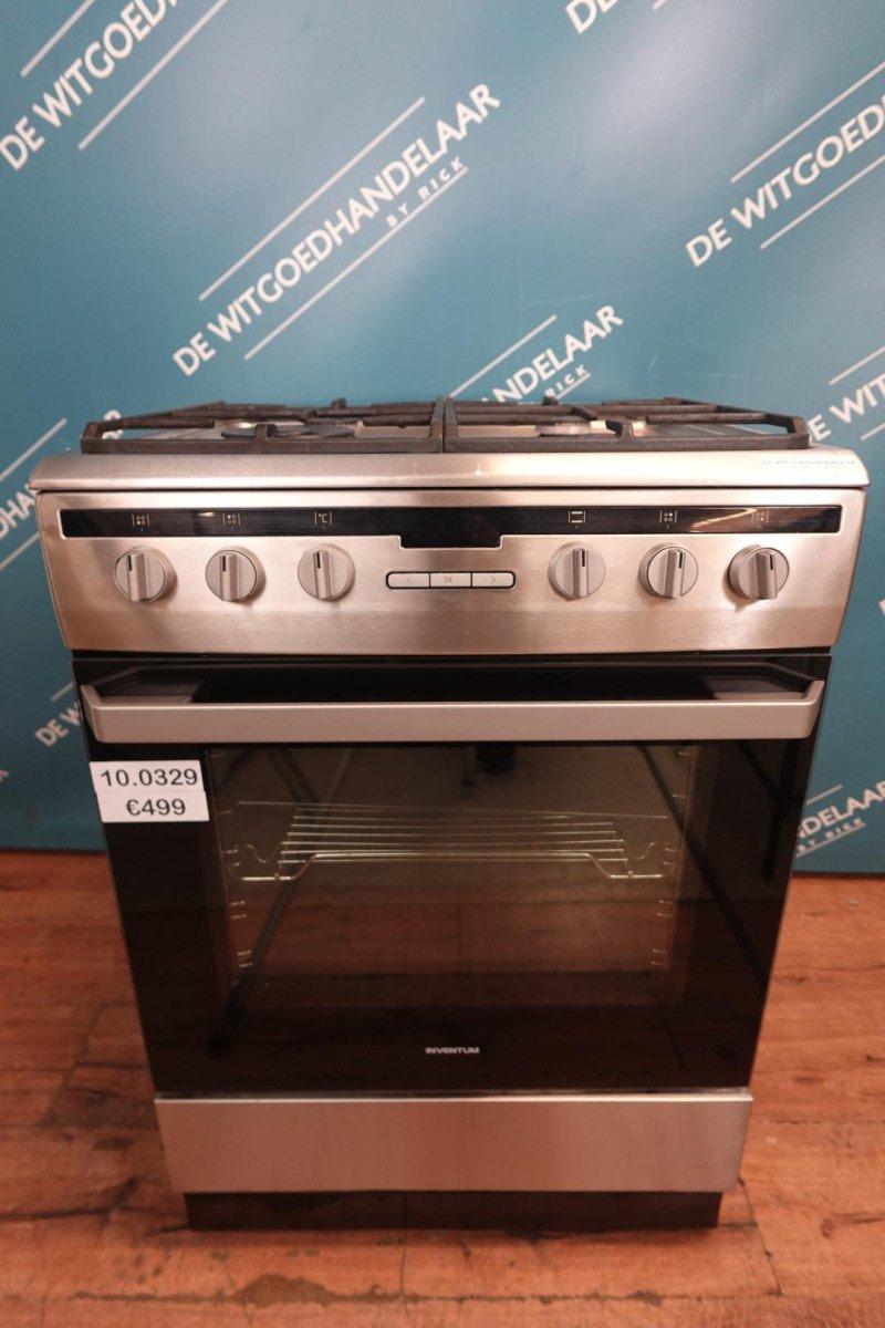 Gasfornuis met elektrische heteluchtoven Inventum rvs