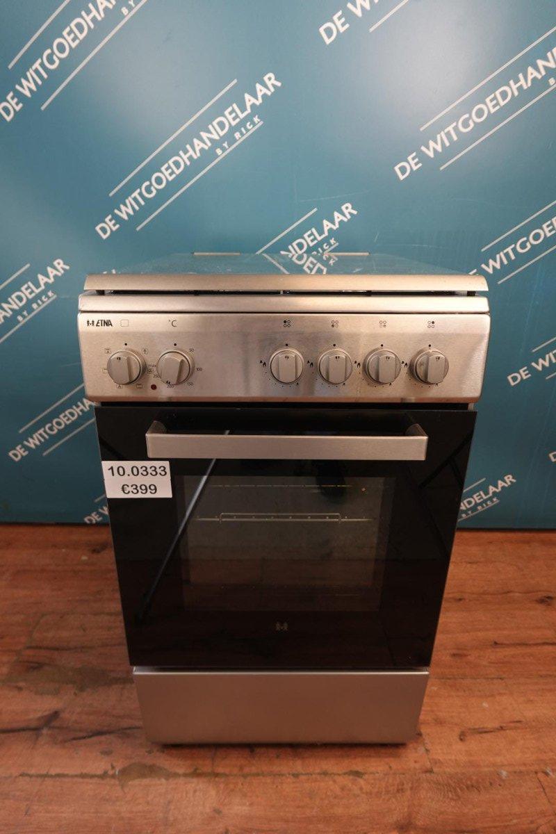 Gasfornuis met elektrische heteluchtoven Etna RVS