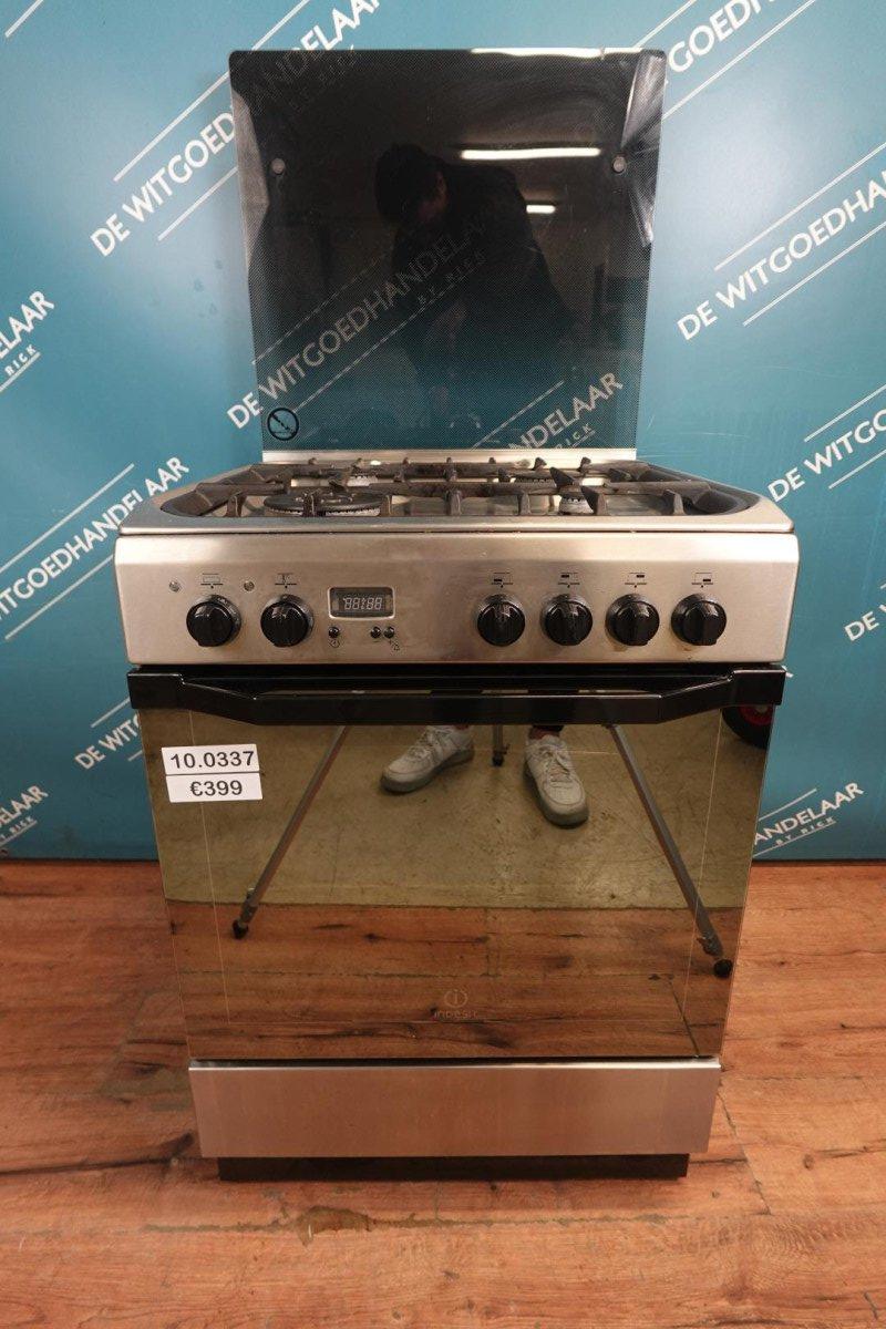 Gasfornuis met elektrische heteluchtoven Indesit RVS