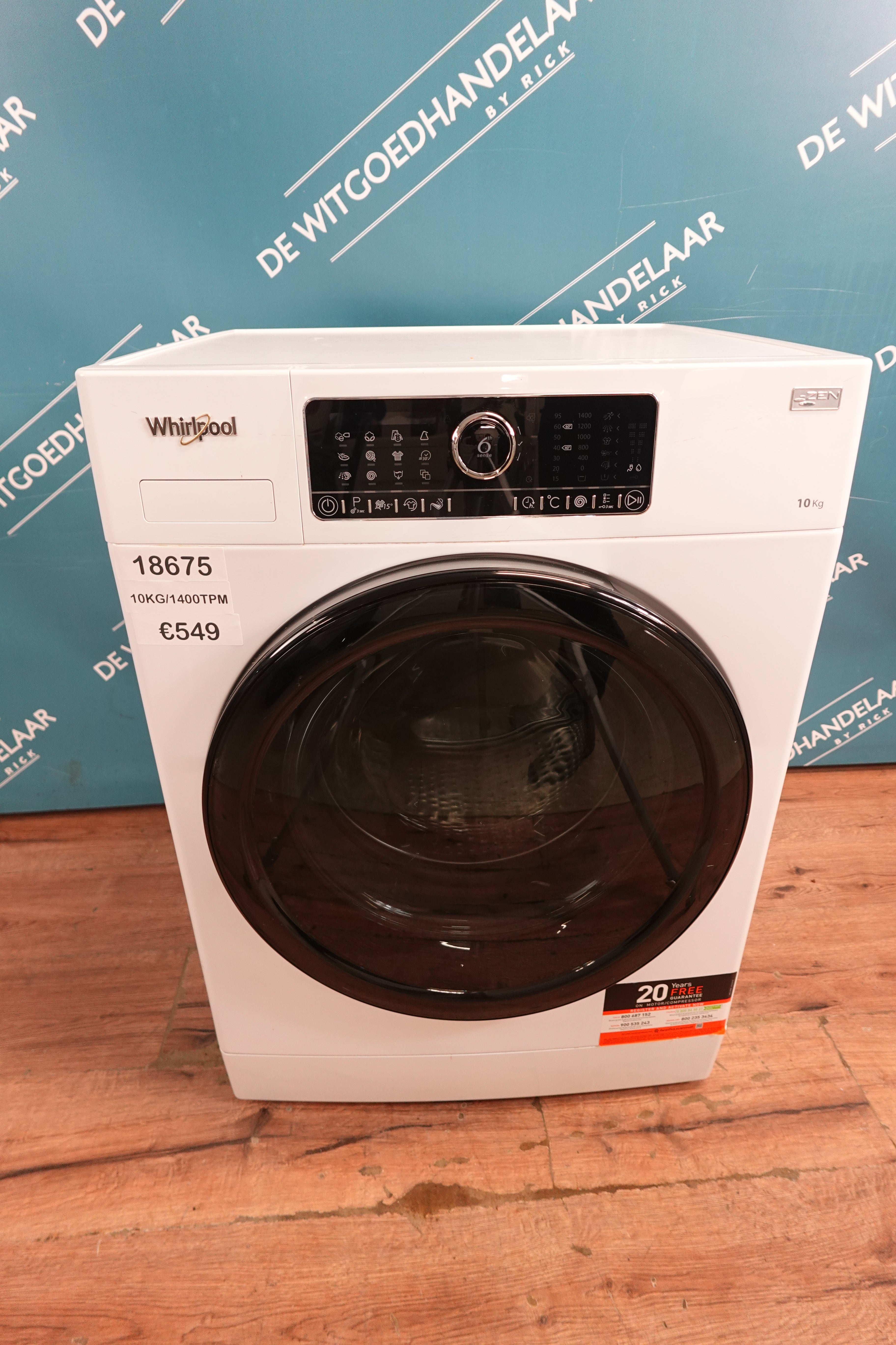 Wasmachine Whirlpool 10 kg 1400 toeren
