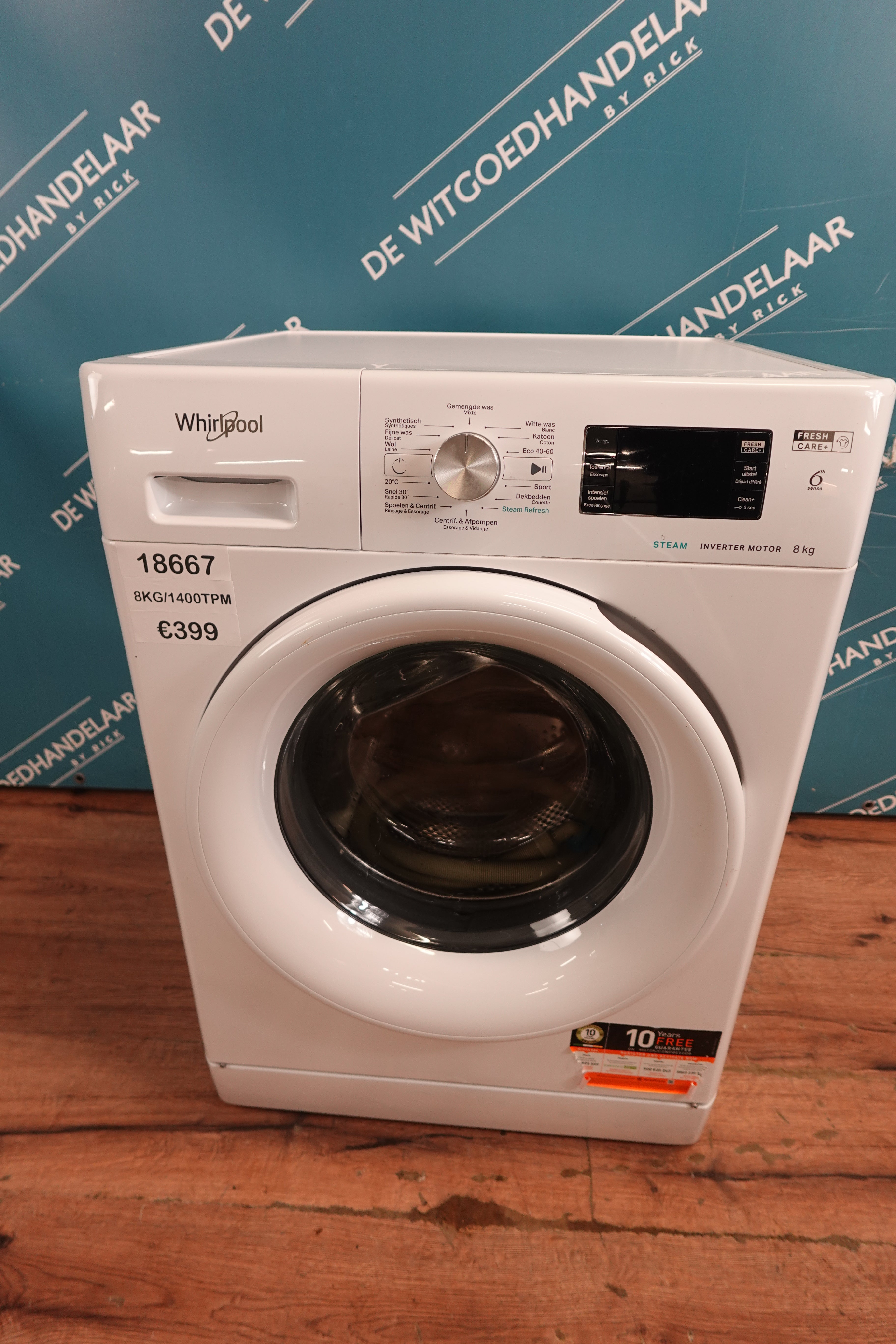 Wasmachine Whirlpool 8 kg 1400 toeren