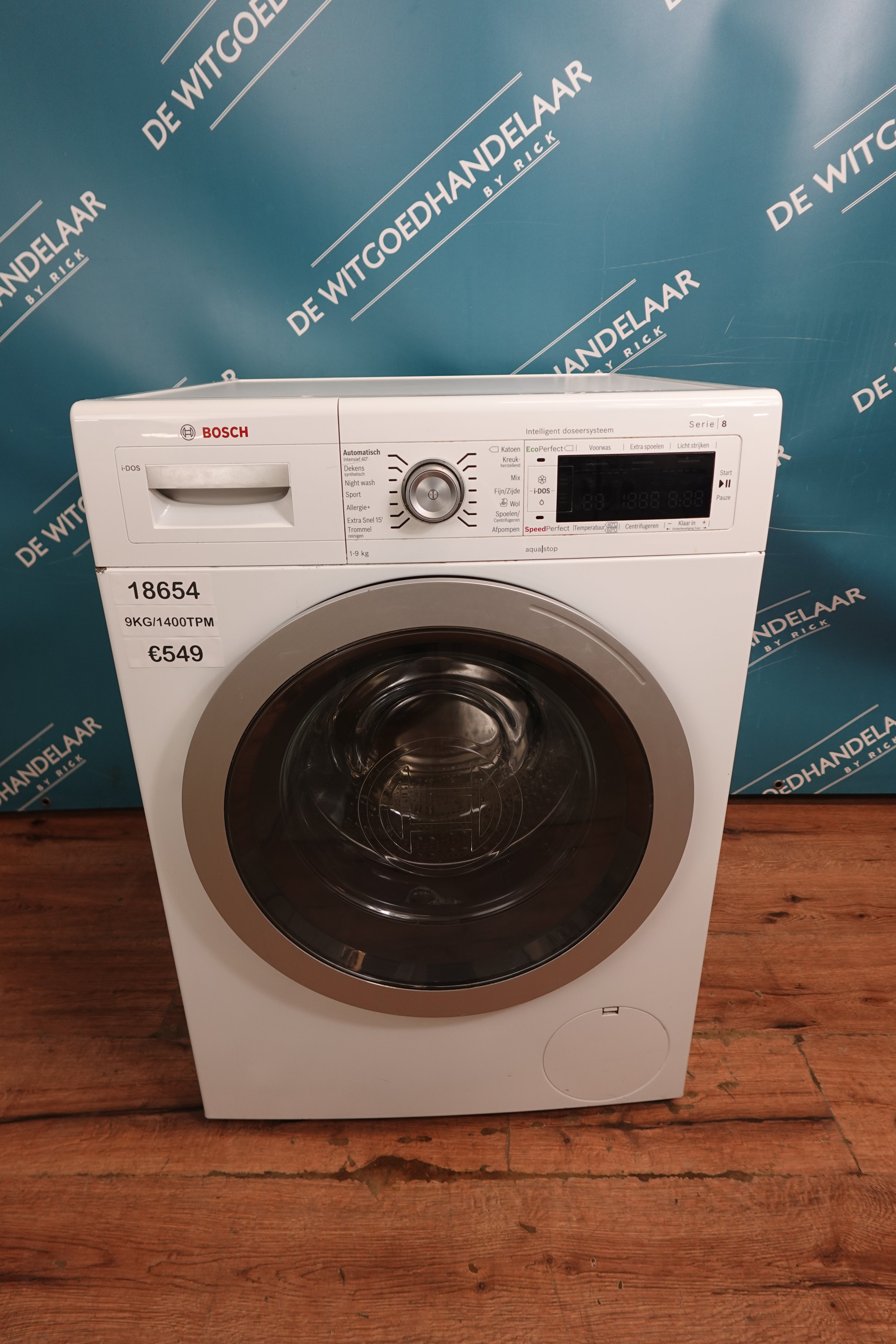 Wasmachine Bosch i dos serie 8 9 kg 1400 toeren