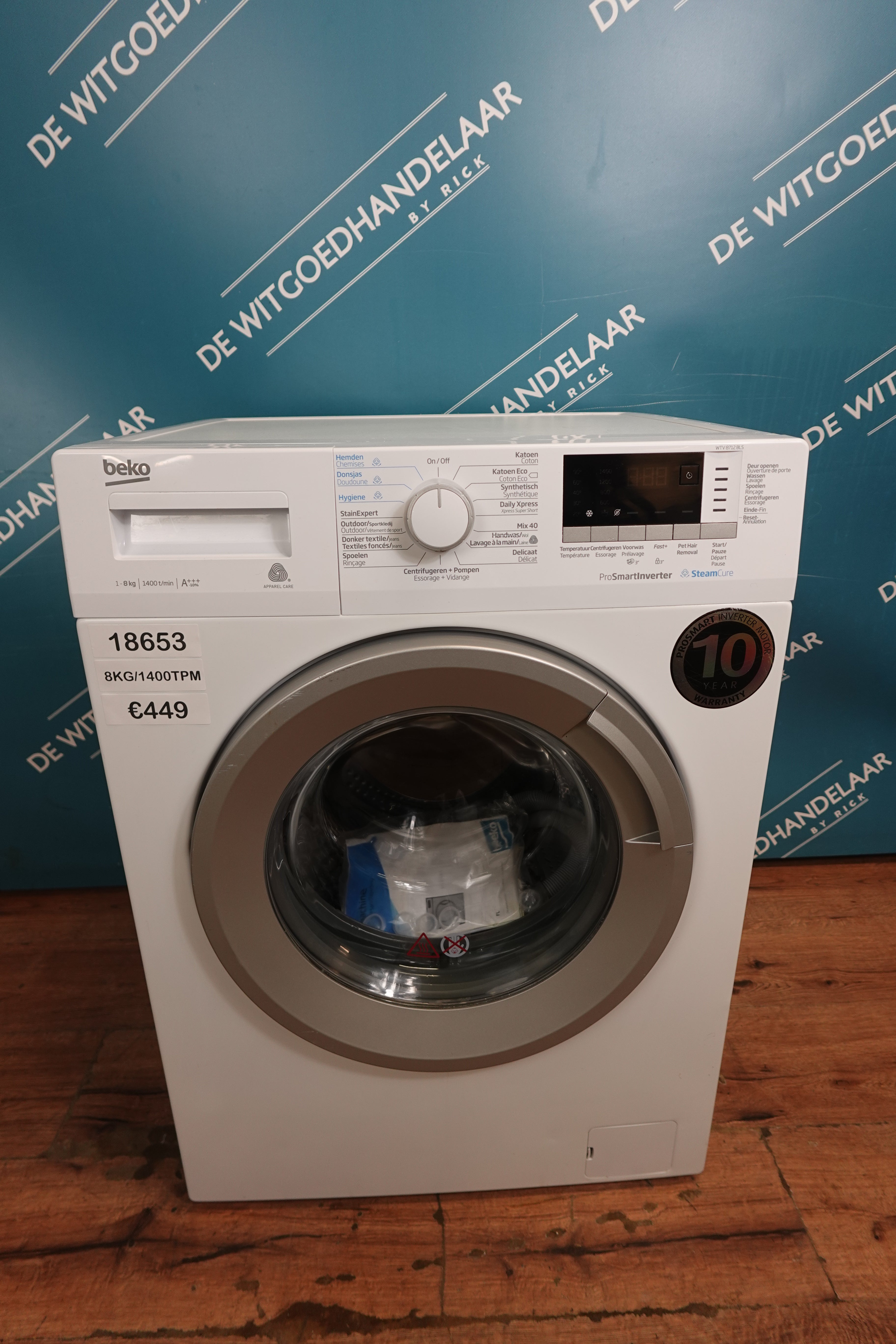 Wasmachine Beko 8 kg 1400 toeren