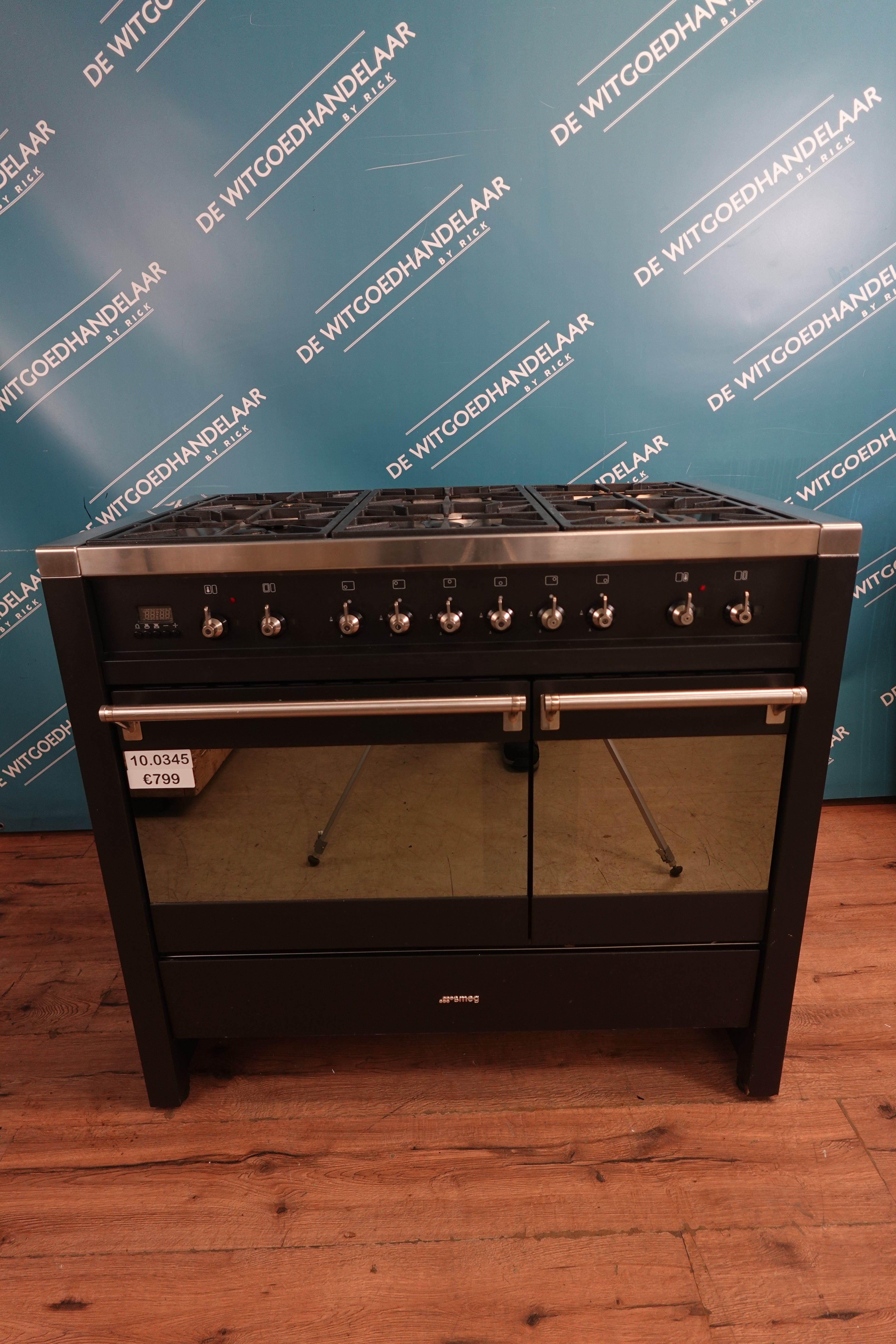 Gasfornuis met elektrische heteluchtoven Smeg