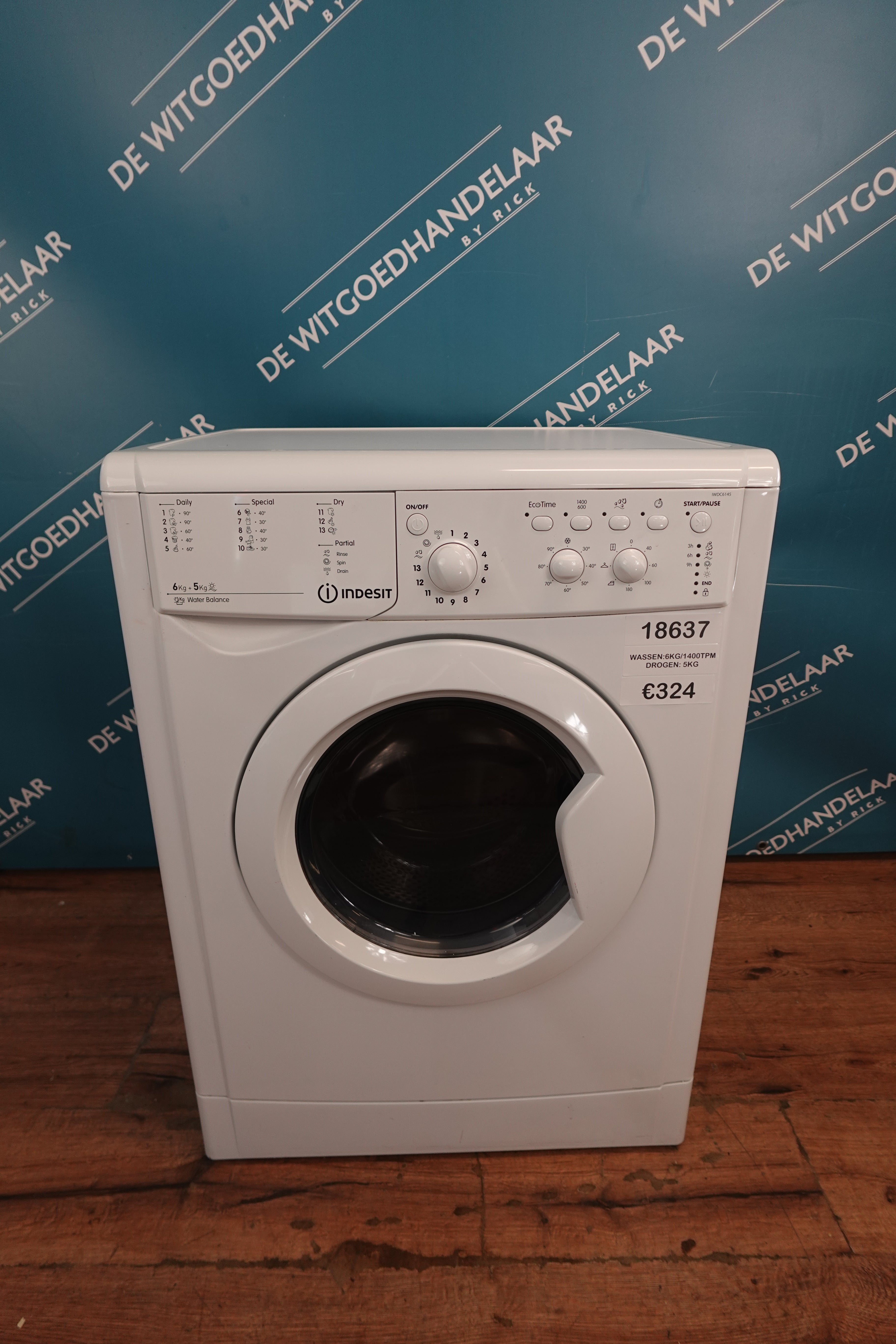 Was- droogcombinatie Indesit 6/5 kg 1400 toeren