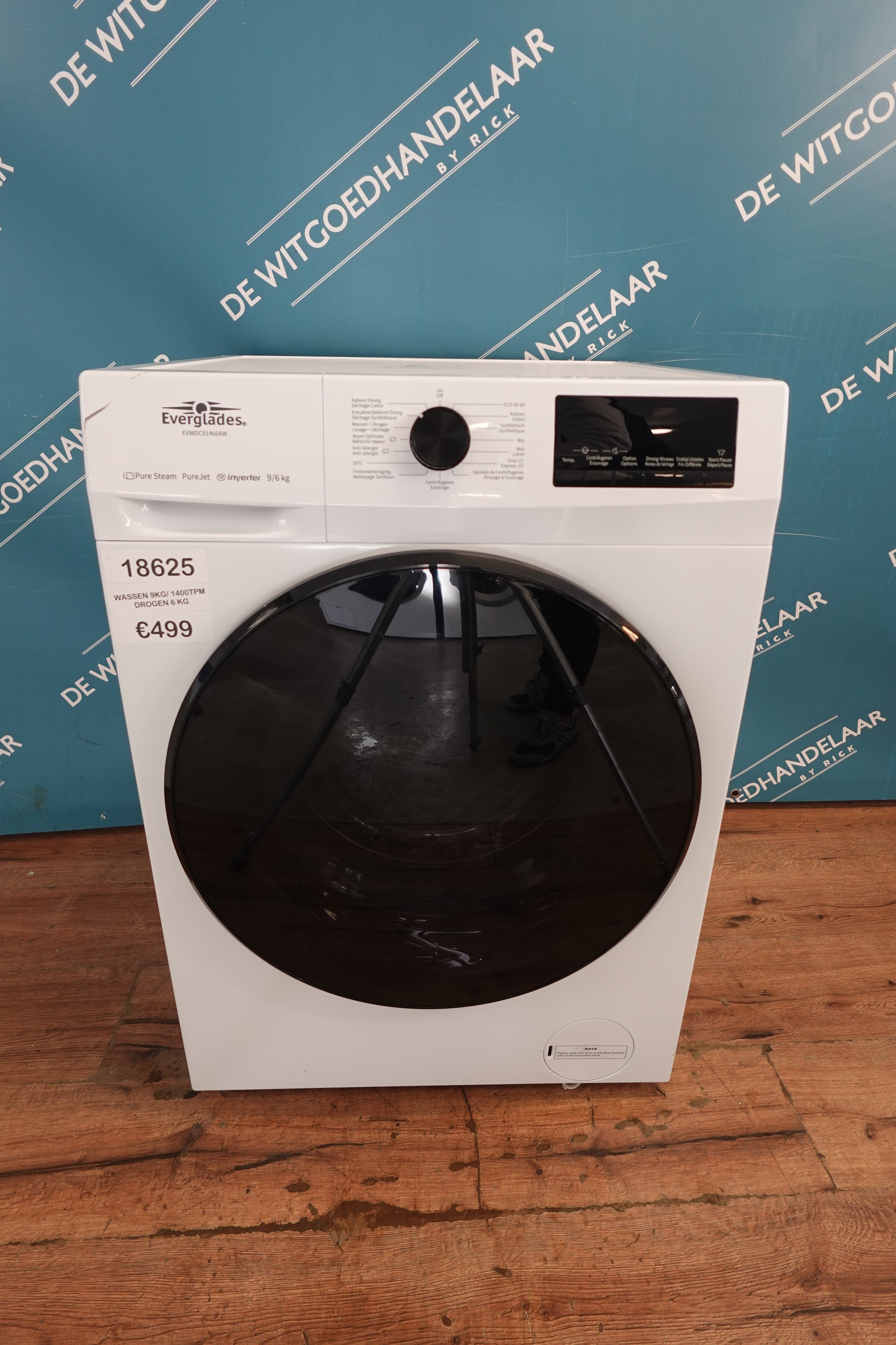 Was- droogcombinatie Everglades 9/6 kg 1400 toeren