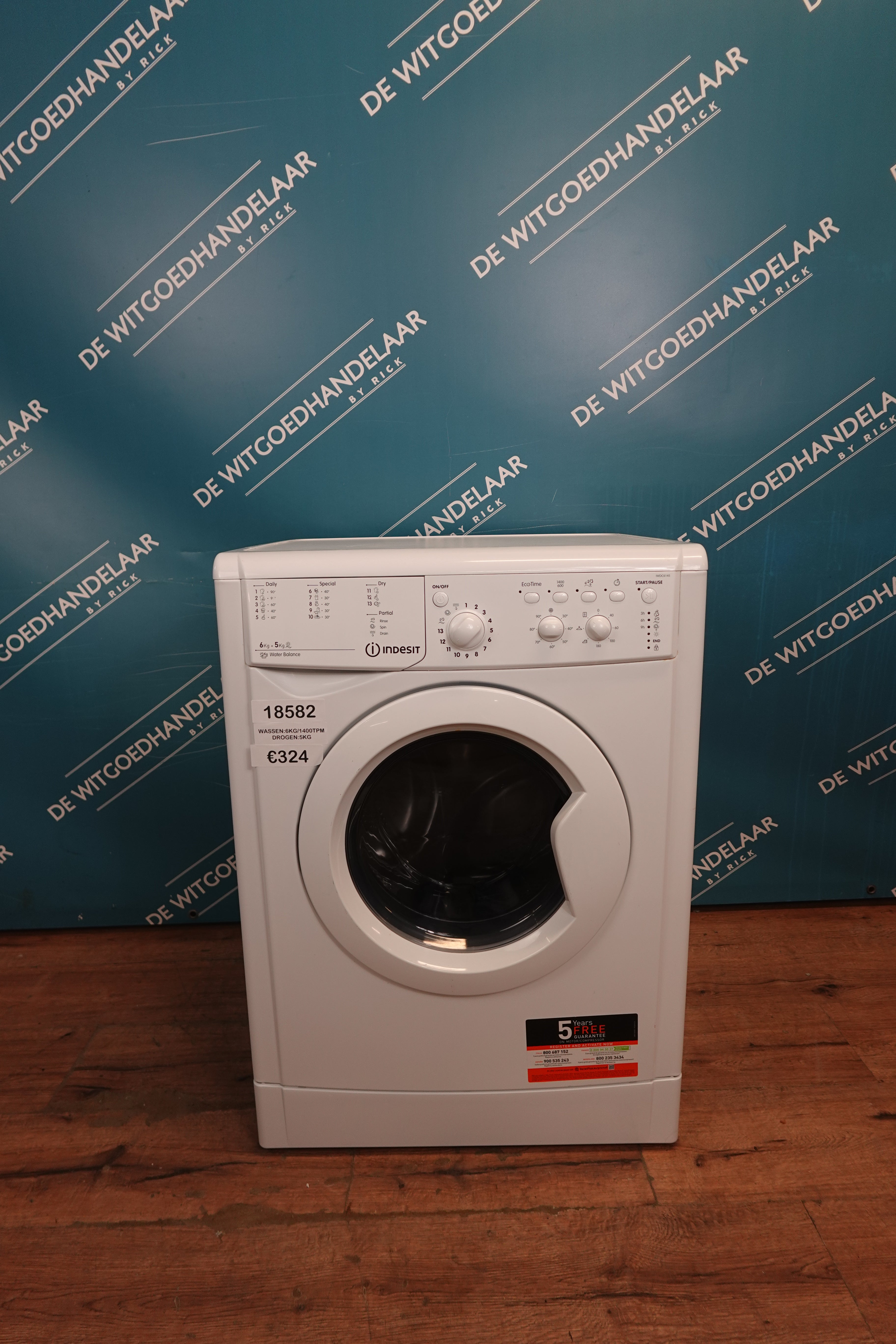 Was- droogcombinatie Indesit 6/5 kg 1400 toeren