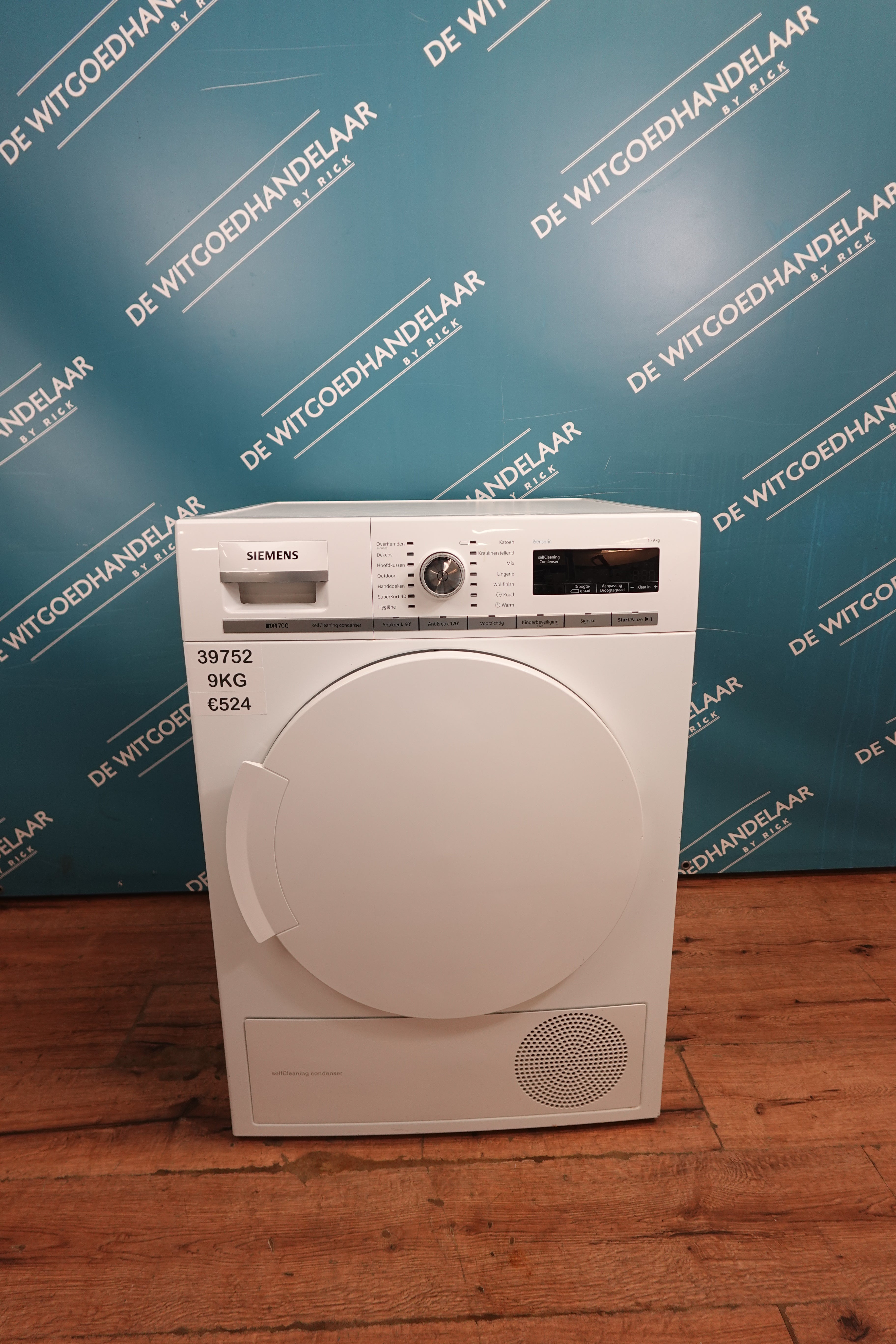 Warmtepompdroger Siemens IQ700 9 kg