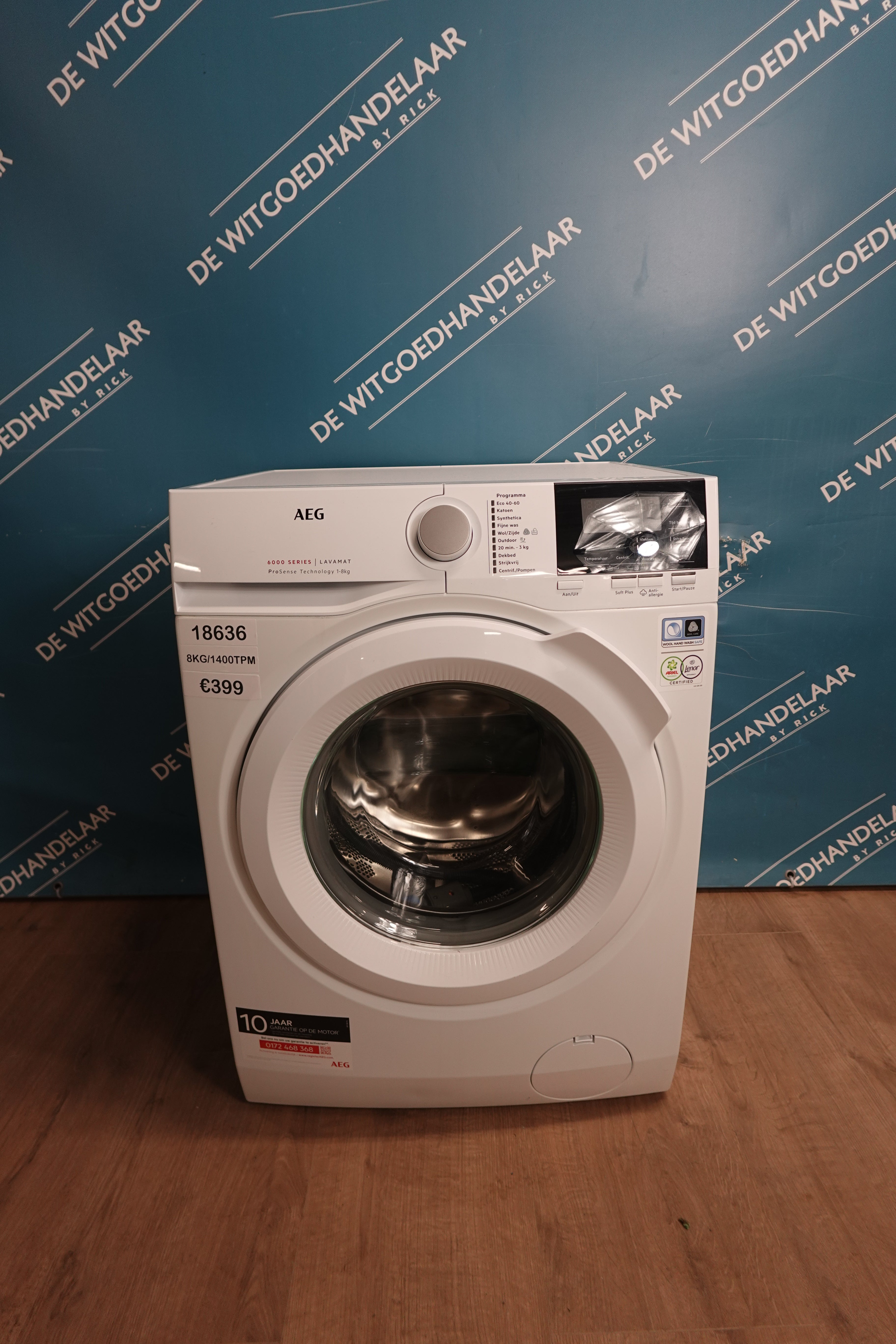 Wasmachine AEG 6000 Series 8 kg 1400 toeren