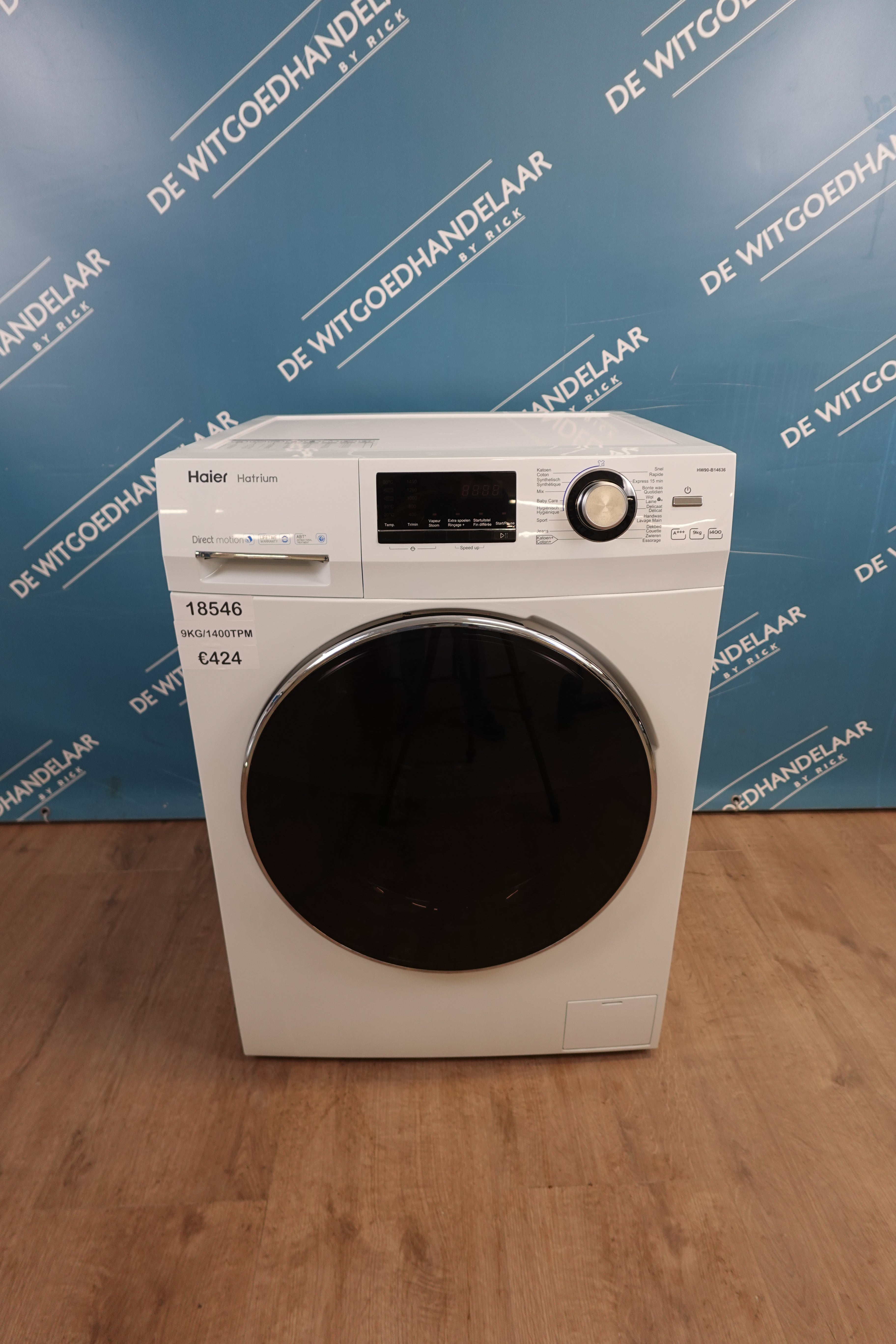 Wasmachine Haier 9 kg 1400 toeren