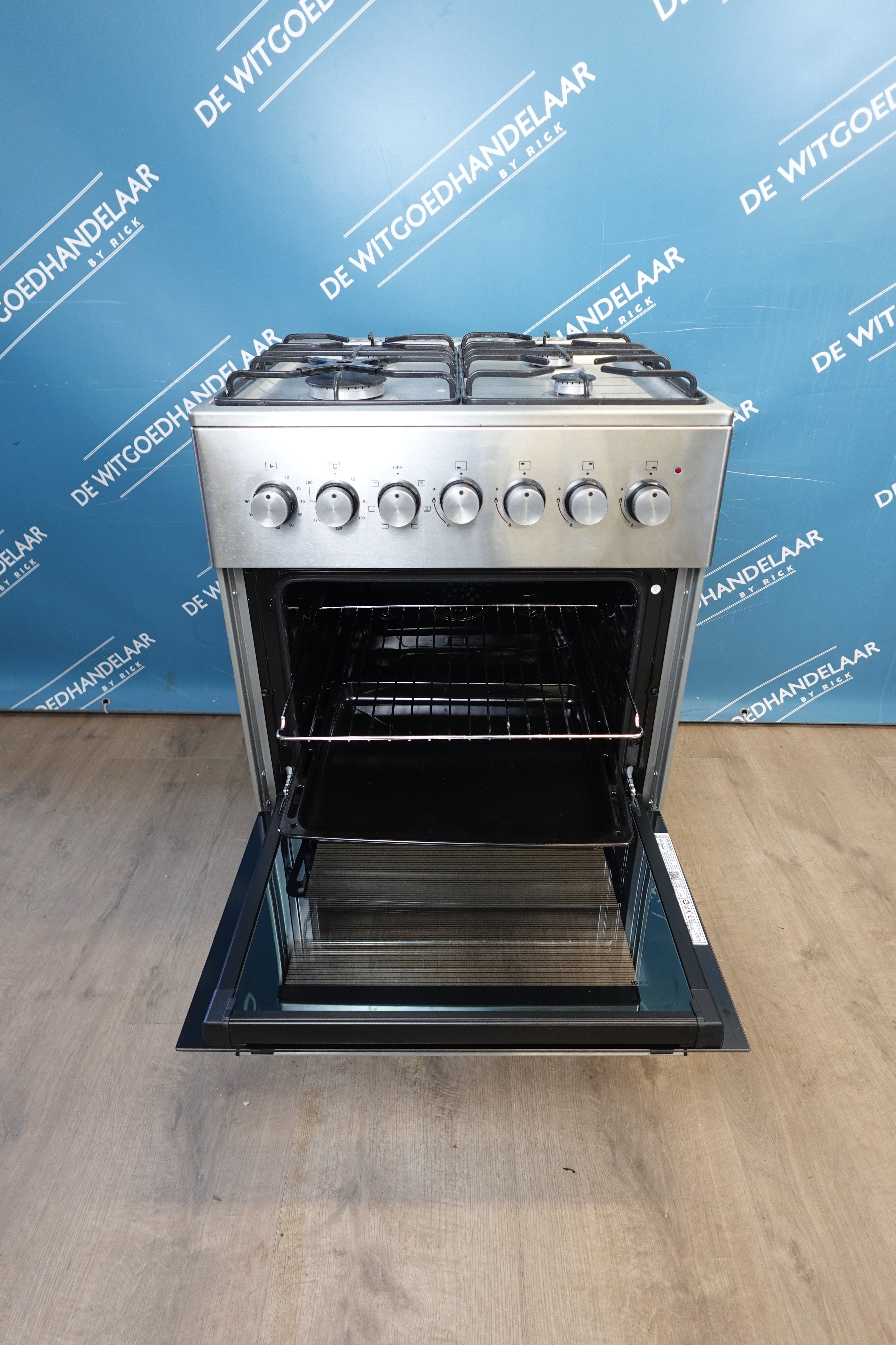 Gasfornuis met Elektrische heteluchtoven Wiggo