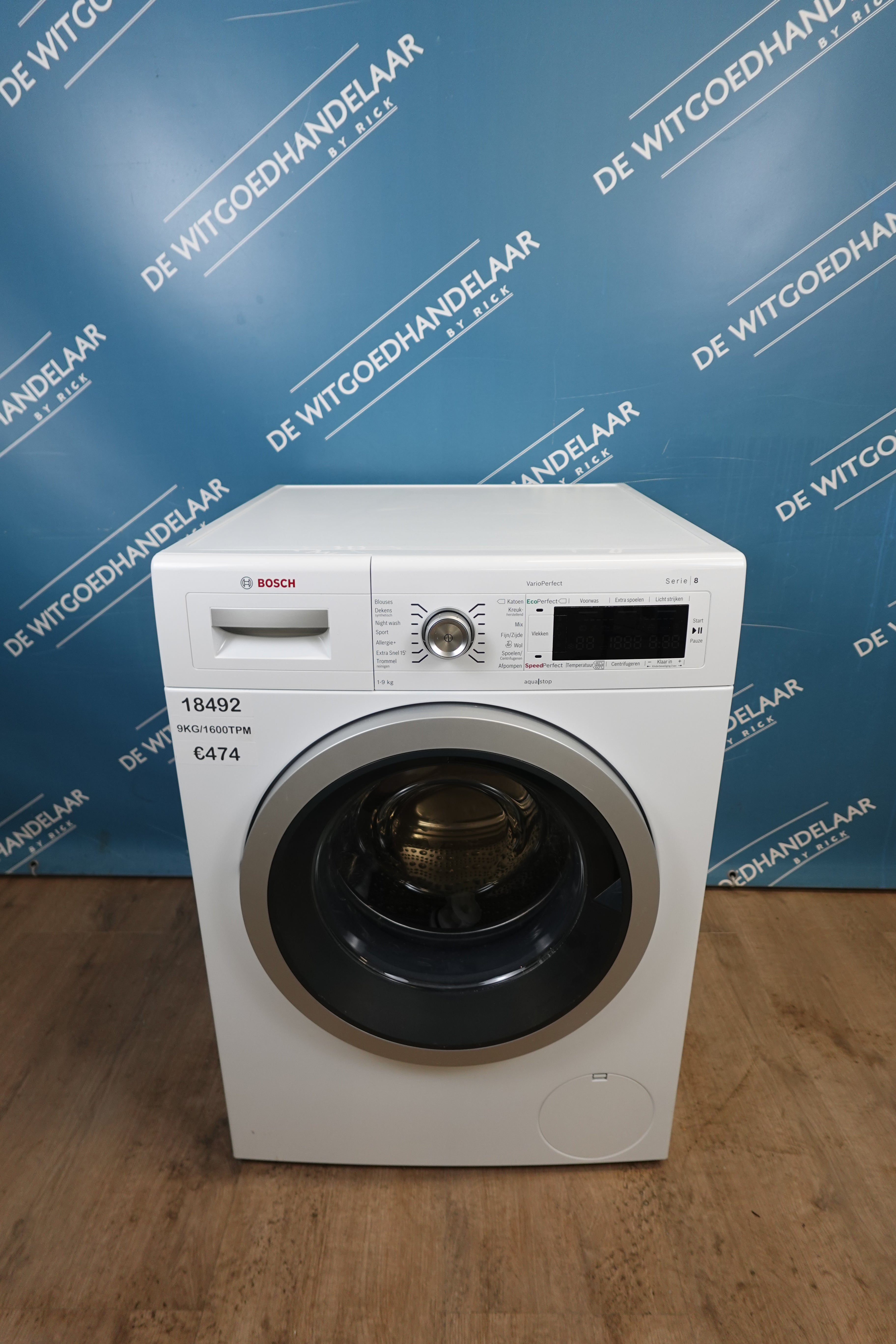 Wasmachine Bosch serie 8 9 kg 1600 toeren