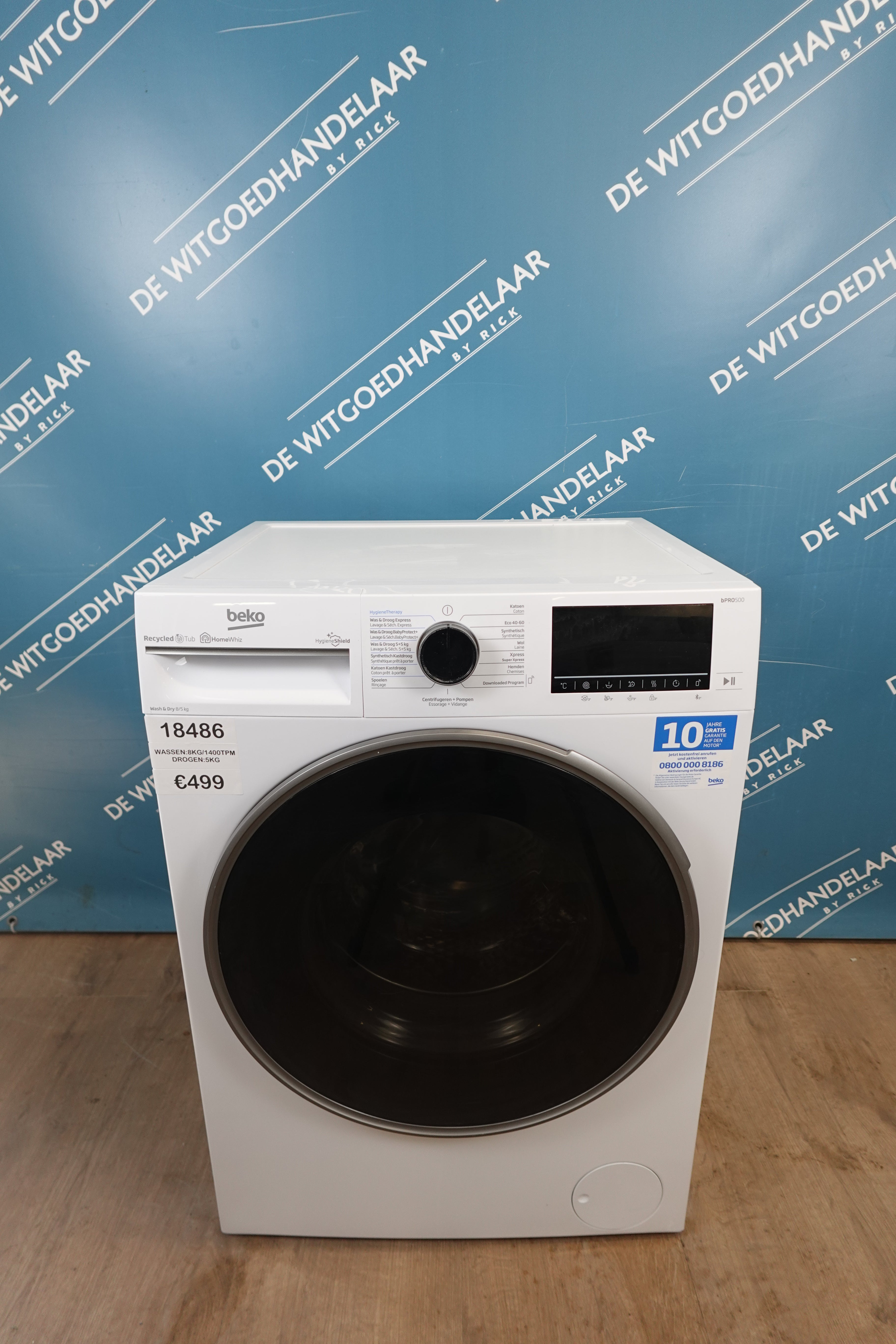Was- droogcombinatie Beko bPRO500 8/5 kg 1400 toeren