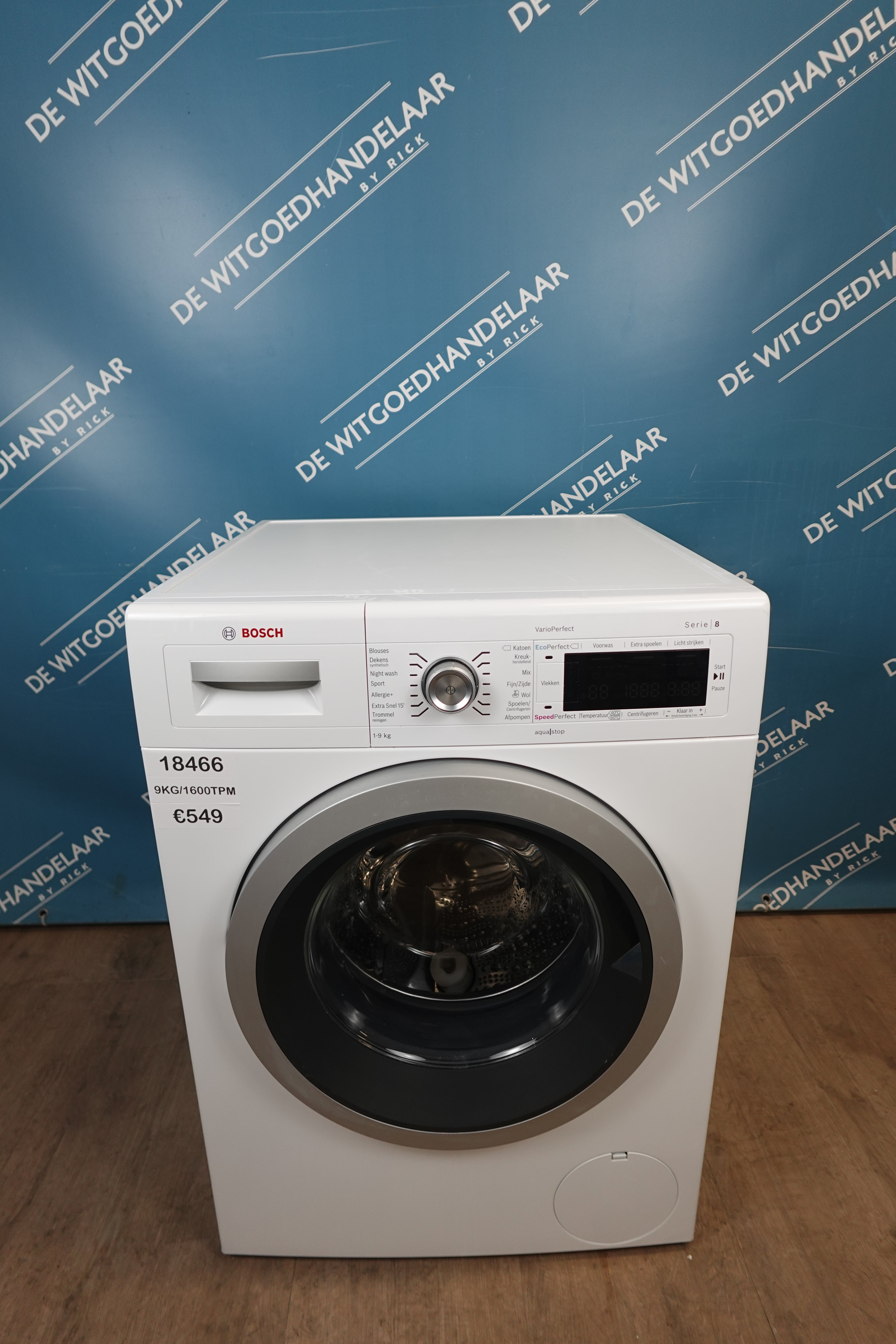 Wasmachine Bosch serie 8 9 kg 1600 toeren