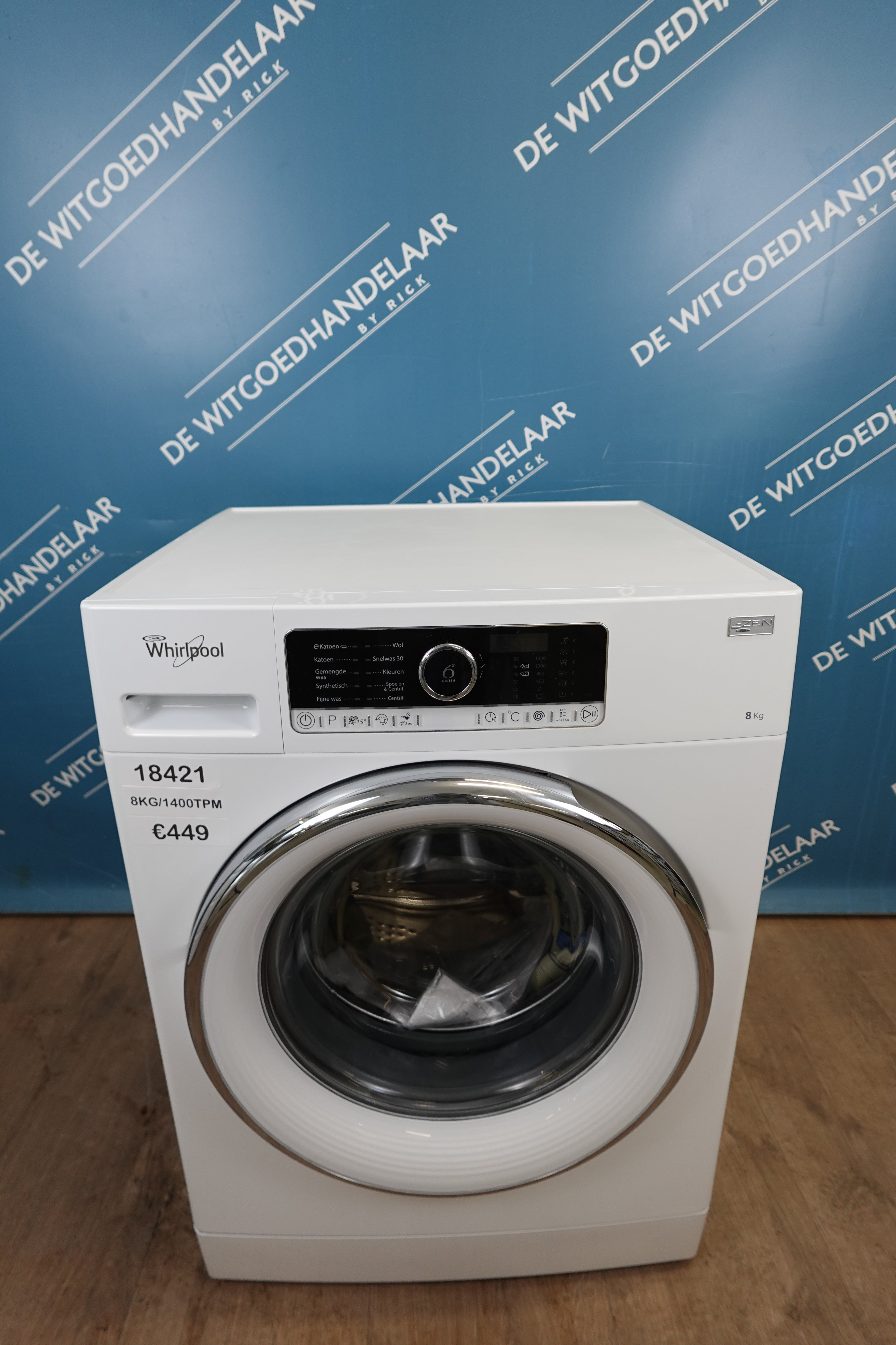 Wasmachine Whirlpool 8 kg 1400 toeren