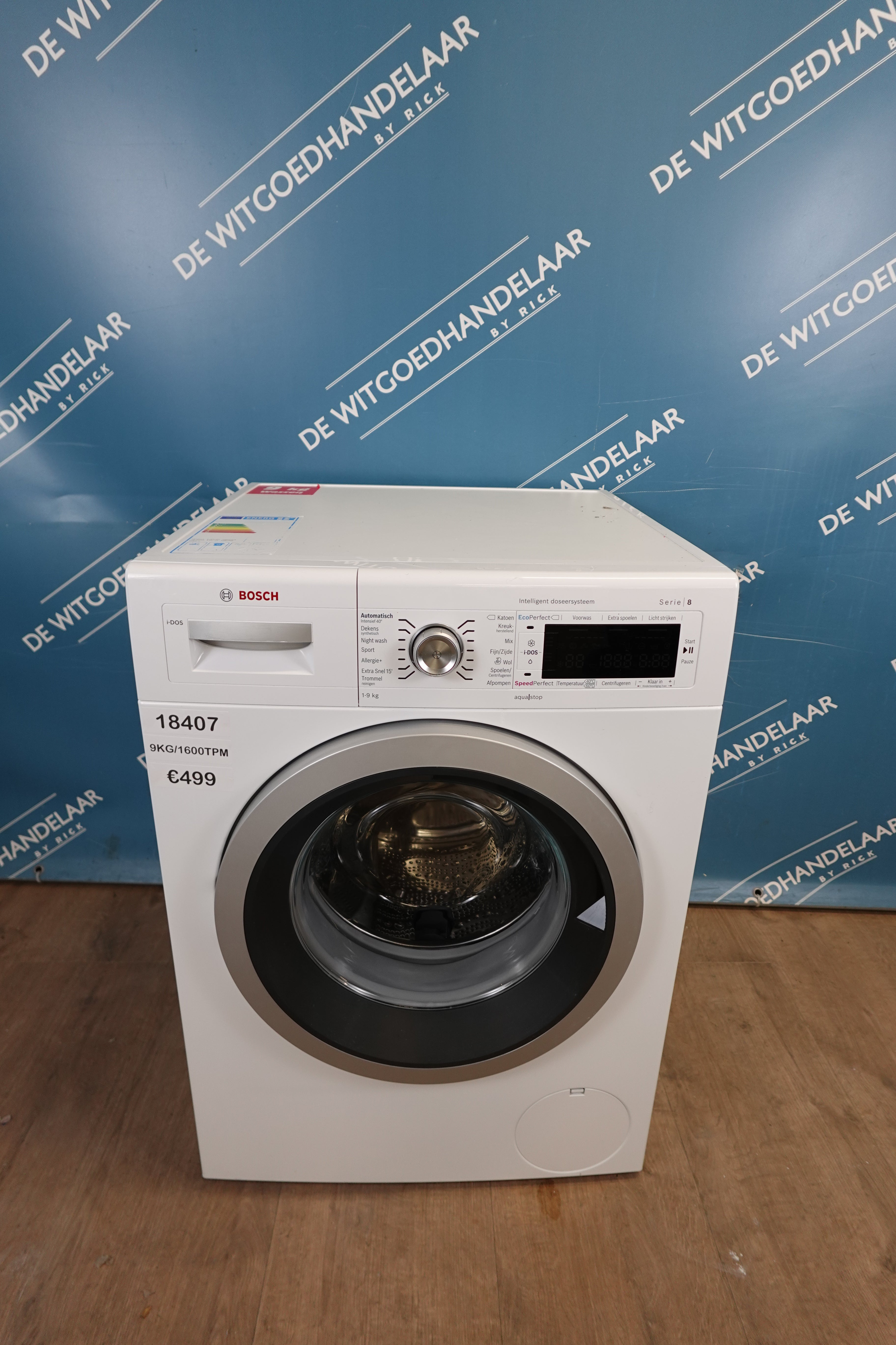Wasmachine Bosch Serie 8 9 kg 1600 toeren