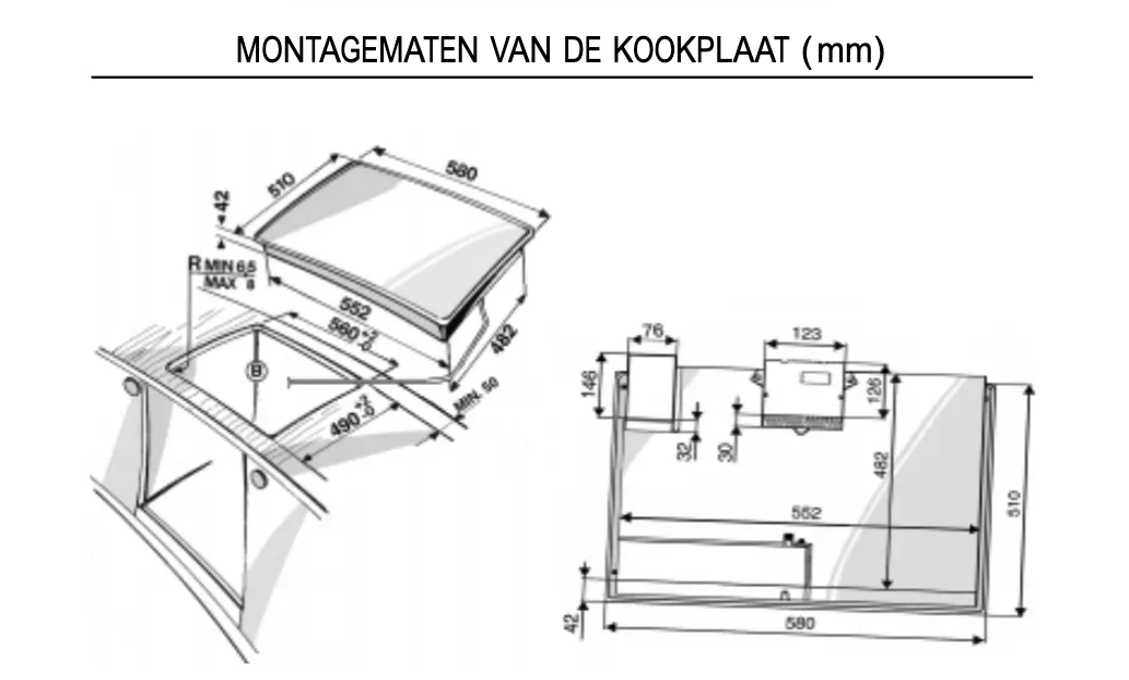 Keramische inbouw kookplaat Whirlpool 220v stekker