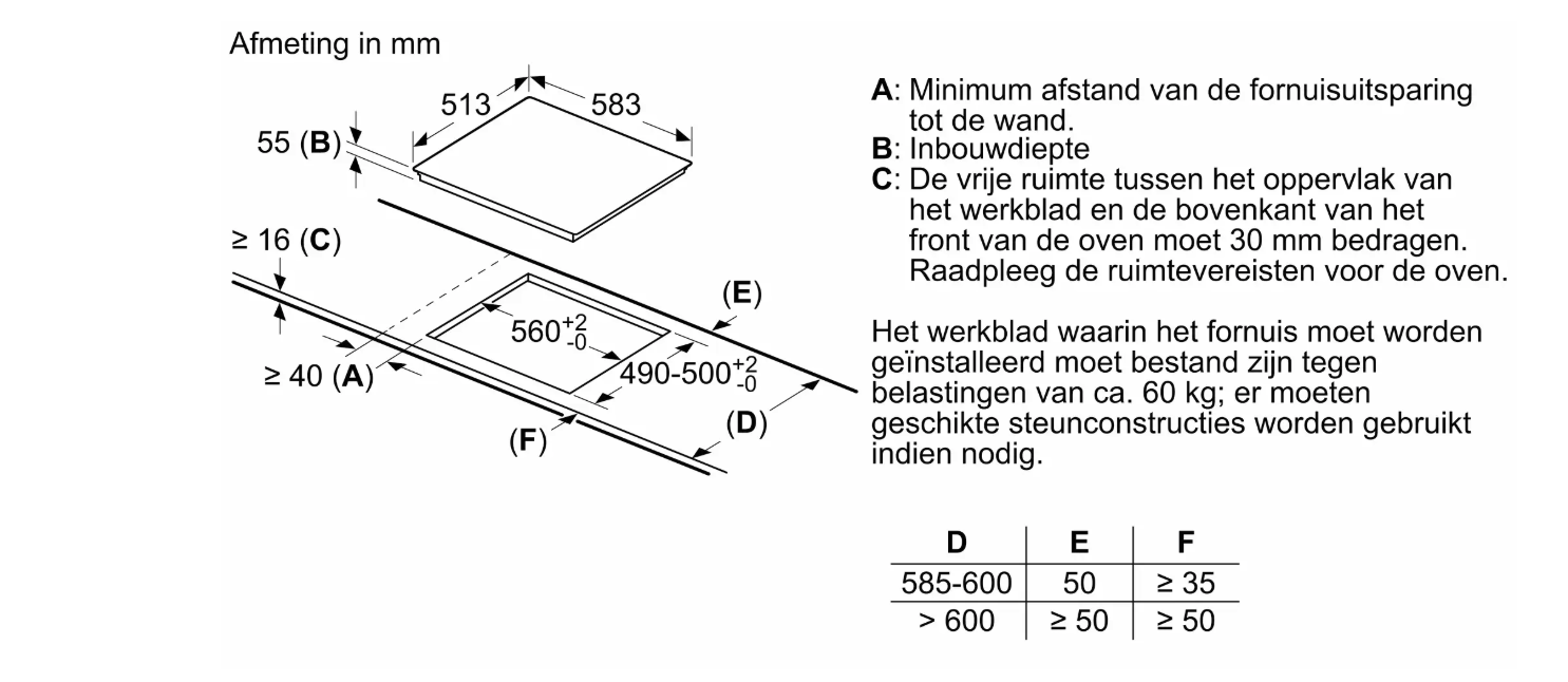 Inductie inbouw kookplaat Siemens