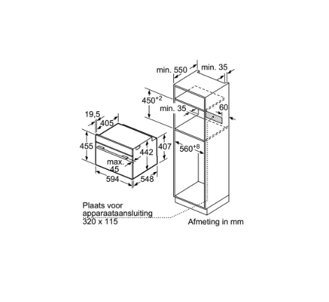 Inbouw combi oven magnetron Siemens