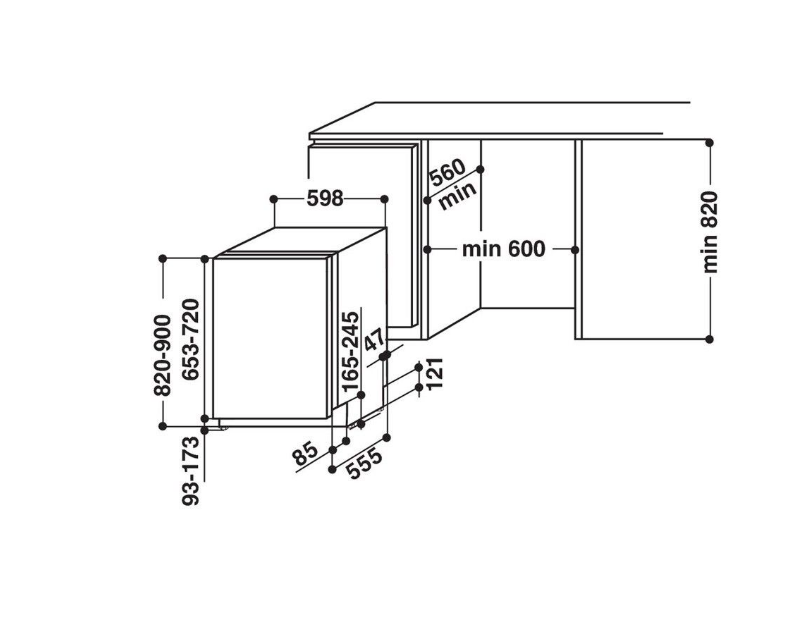 Inbouw vaatwasser Indesit