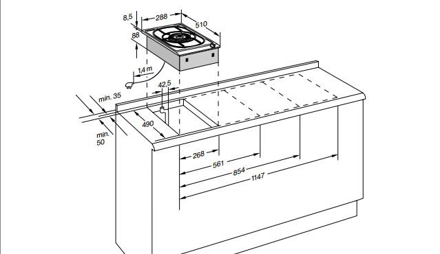 Inbouw gaskookplaat Gaggenau