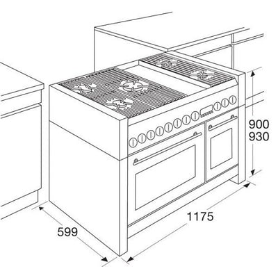 ATAG FG1211DA - Fornuis - met Teppan Yaki ( €8500 Nieuwprijs )