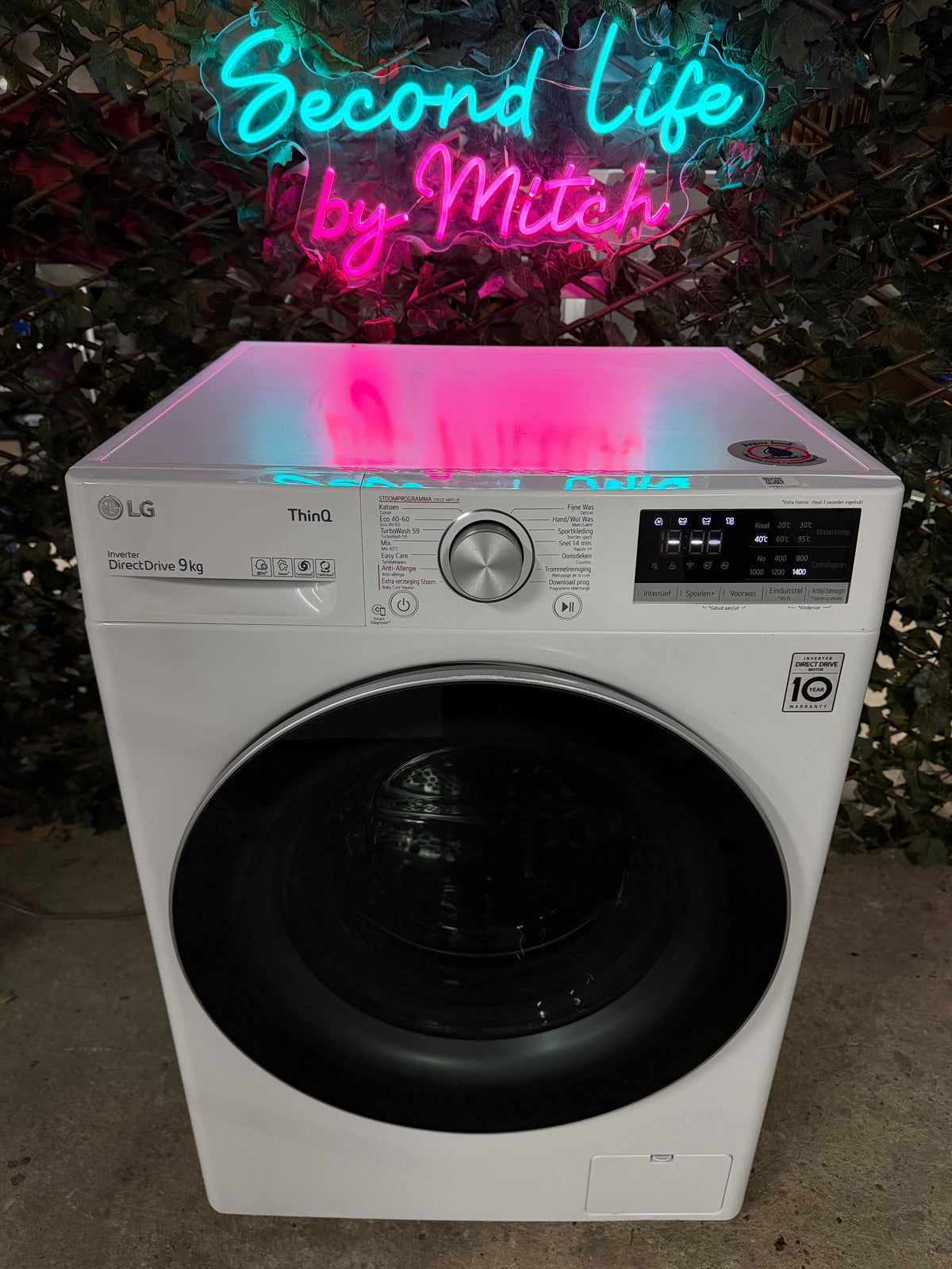 LG ThinQ 9kg WiFi Steam Wasmachine