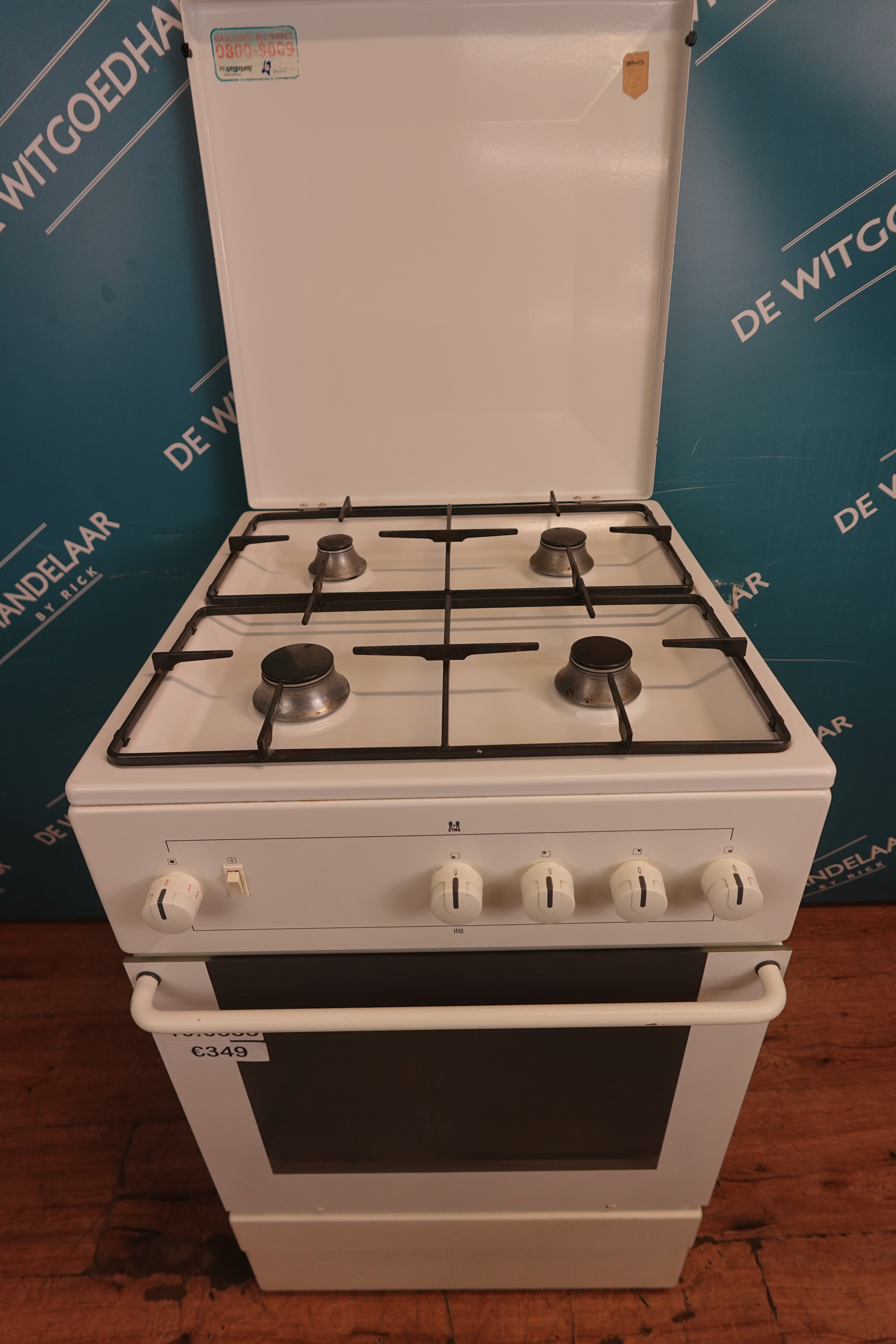 Gasfornuis met gas oven Etna