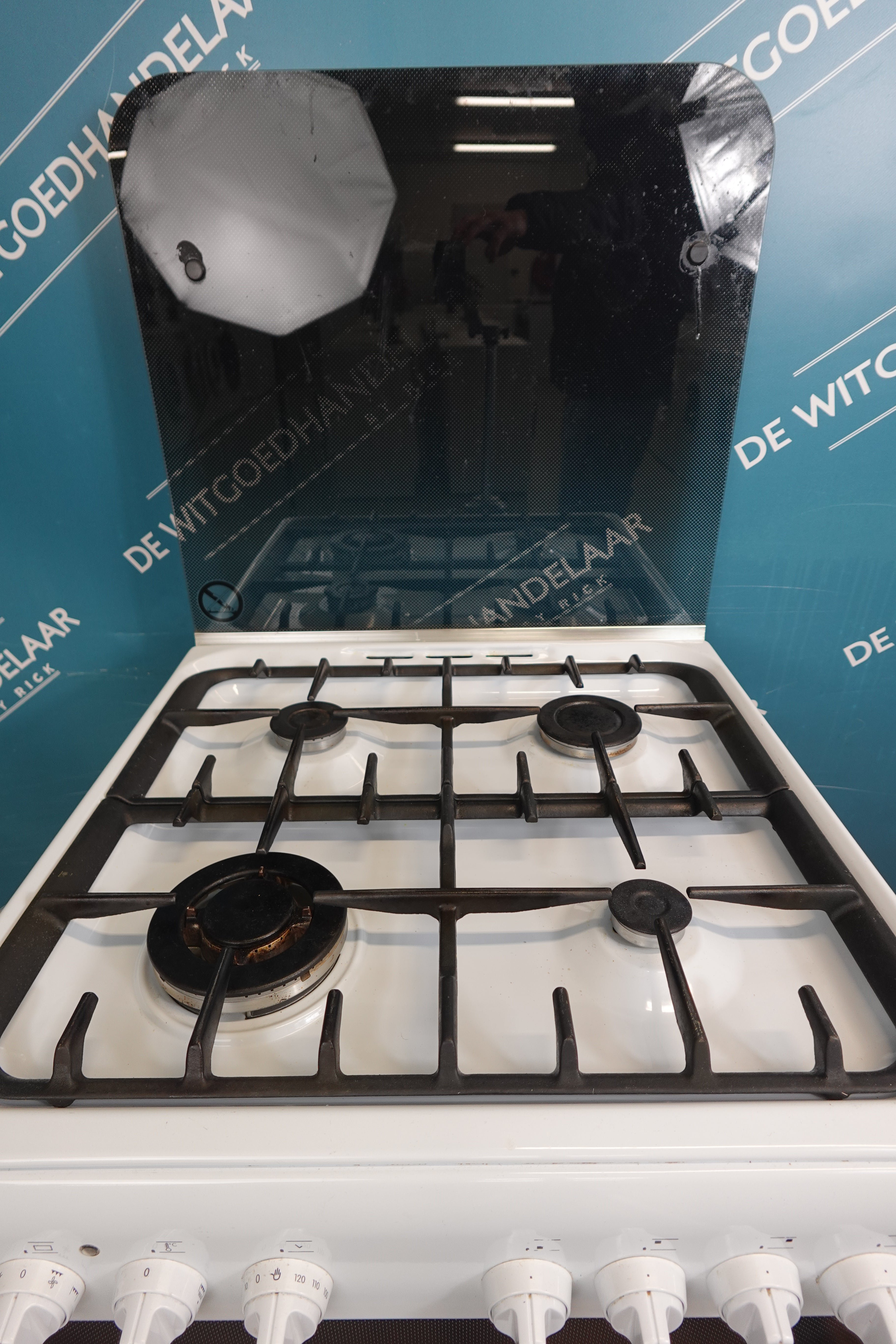 Gasfornuis met elektrische heteluchtoven Indesit