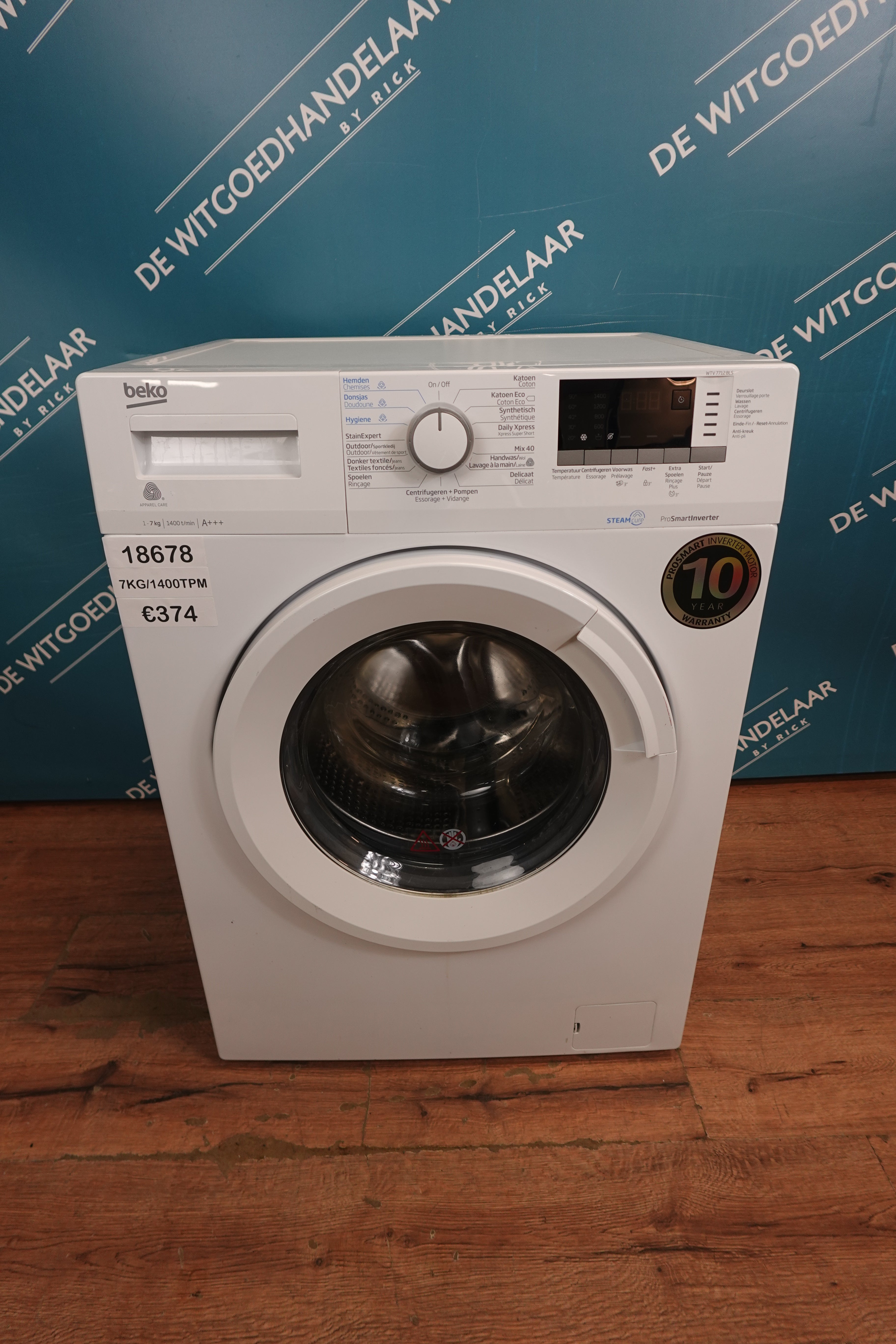 Wasmachine Beko 7 kg 1400 toeren