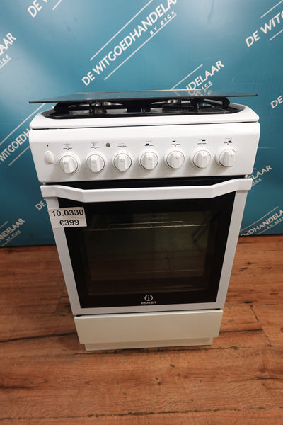 Gasfornuis met elektrische heteluchtoven Indesit