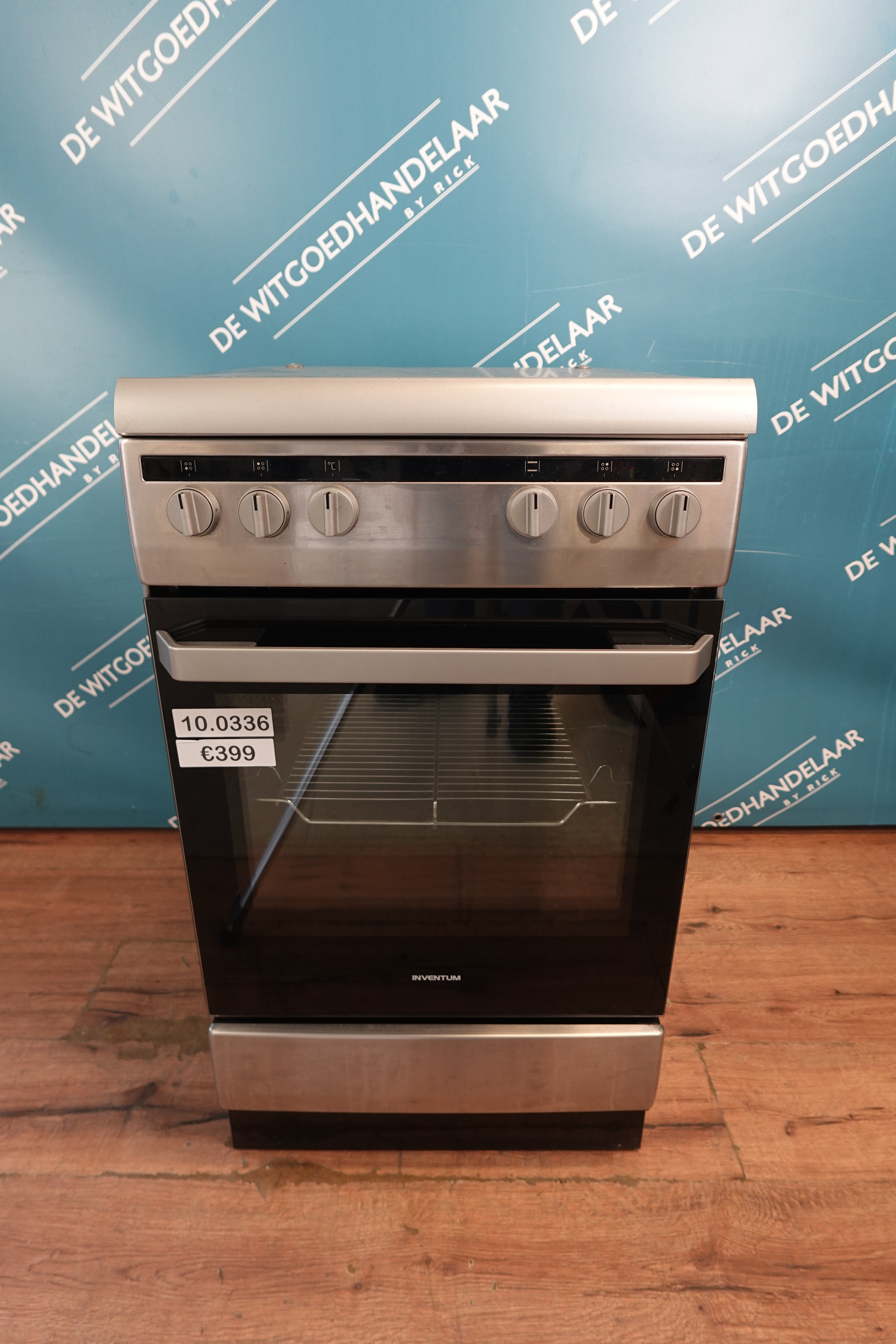 Gasfornuis met elektrische hetelucht oven Inventum