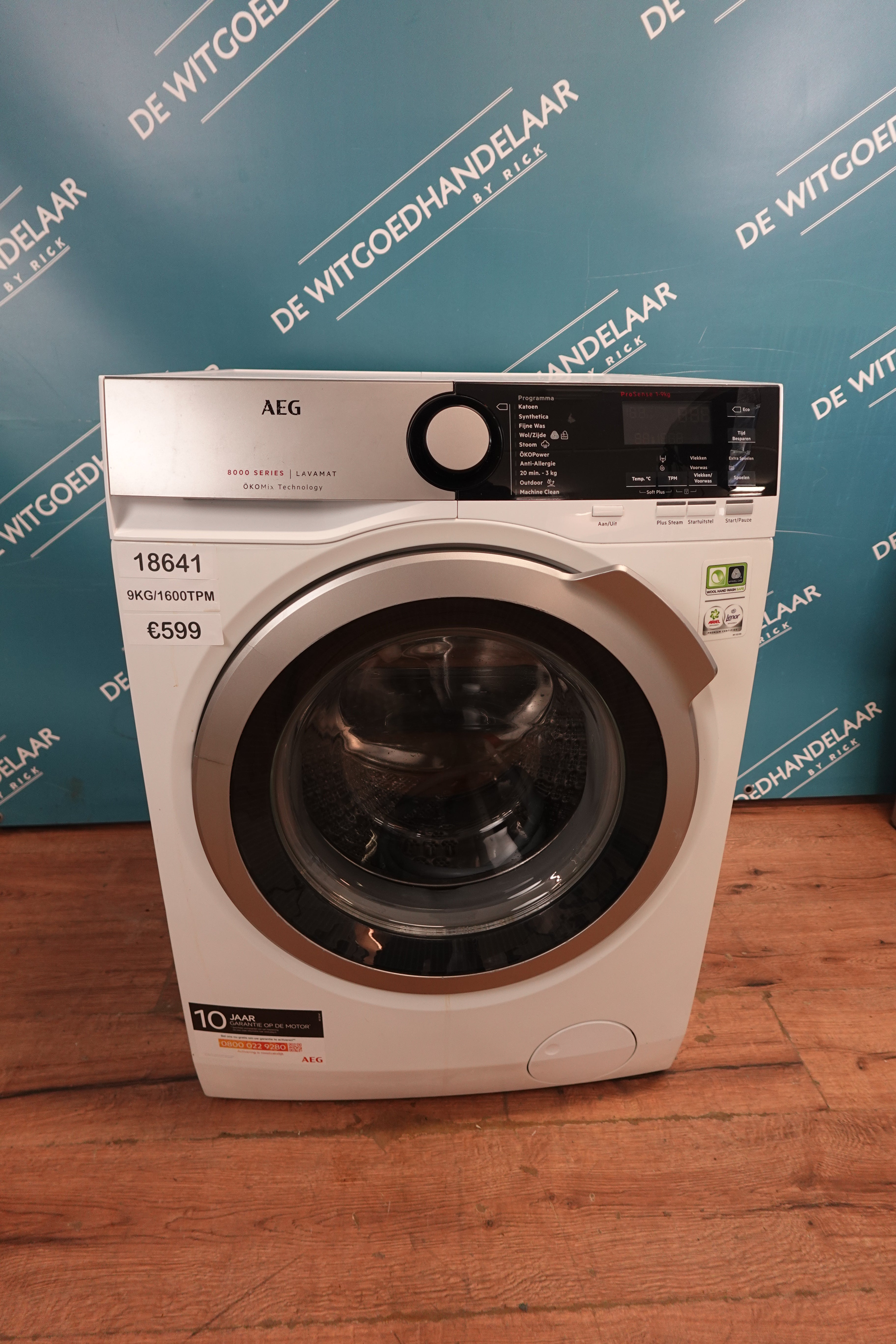Wasmachine AEG 8000 Series 9 kg 1600 toeren