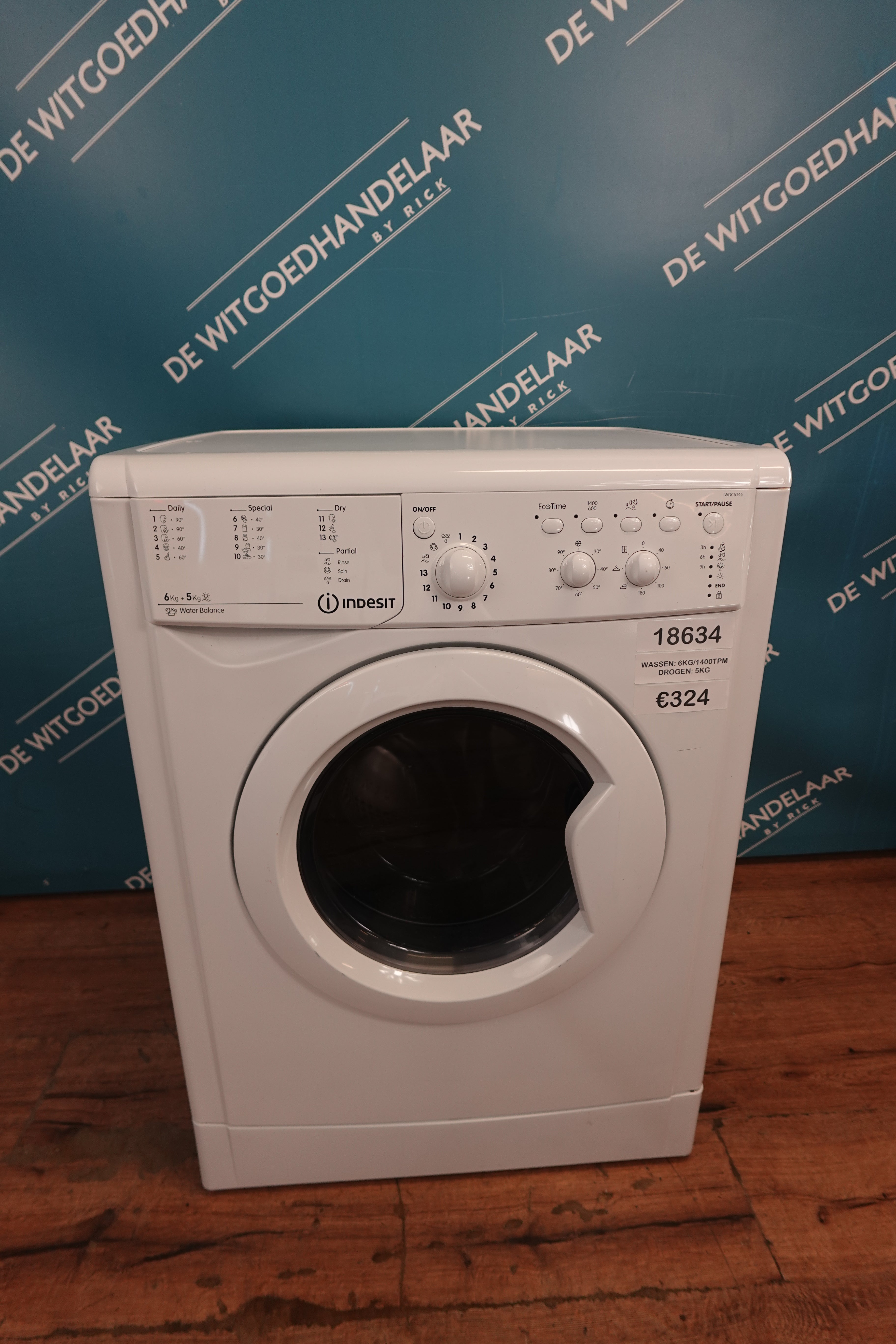 Was- droogcombinatie Indesit 6/5 kg 1400 toeren
