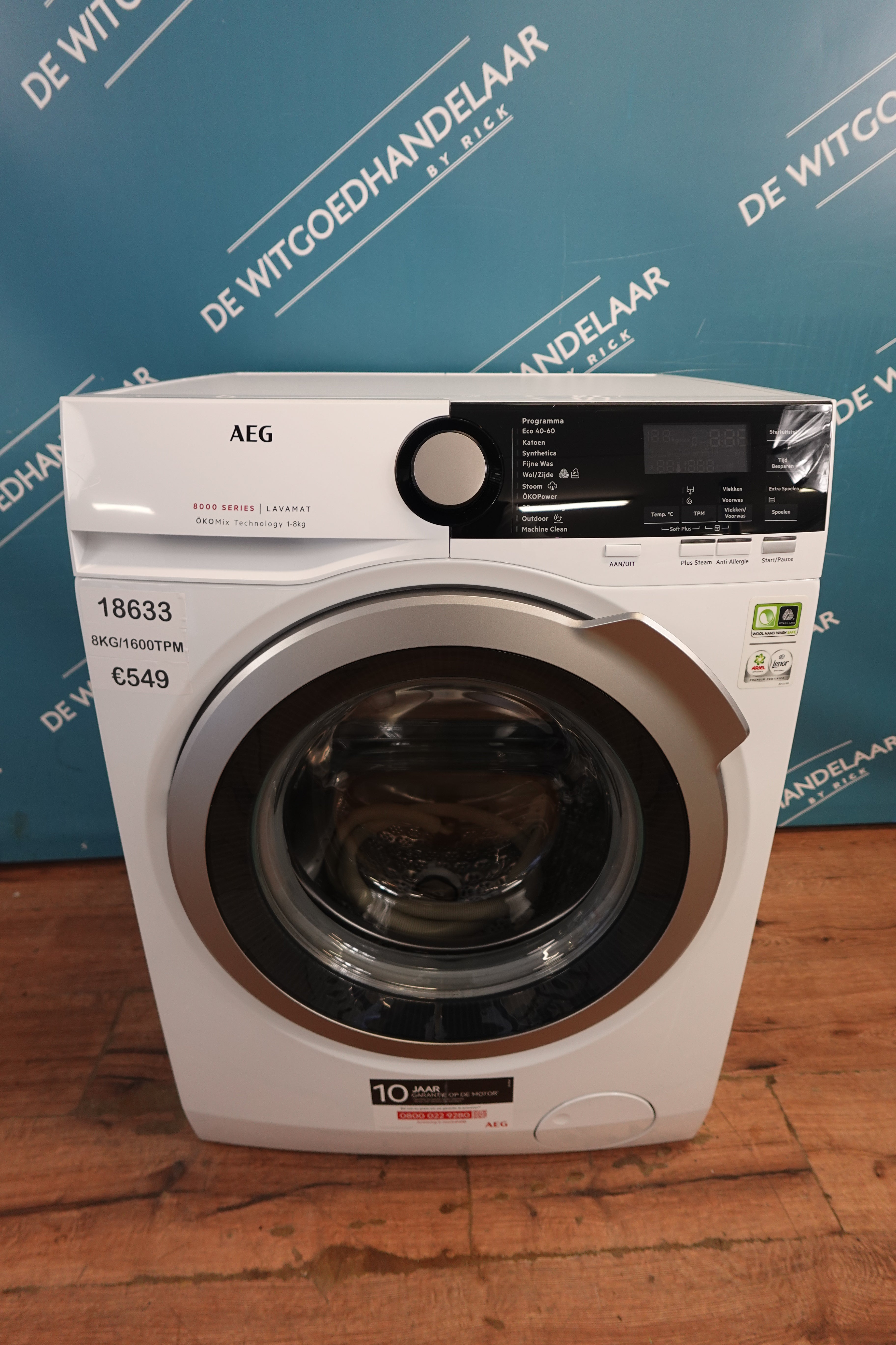 Wasmachine AEG 8000 series  8 kg 1600 toeren
