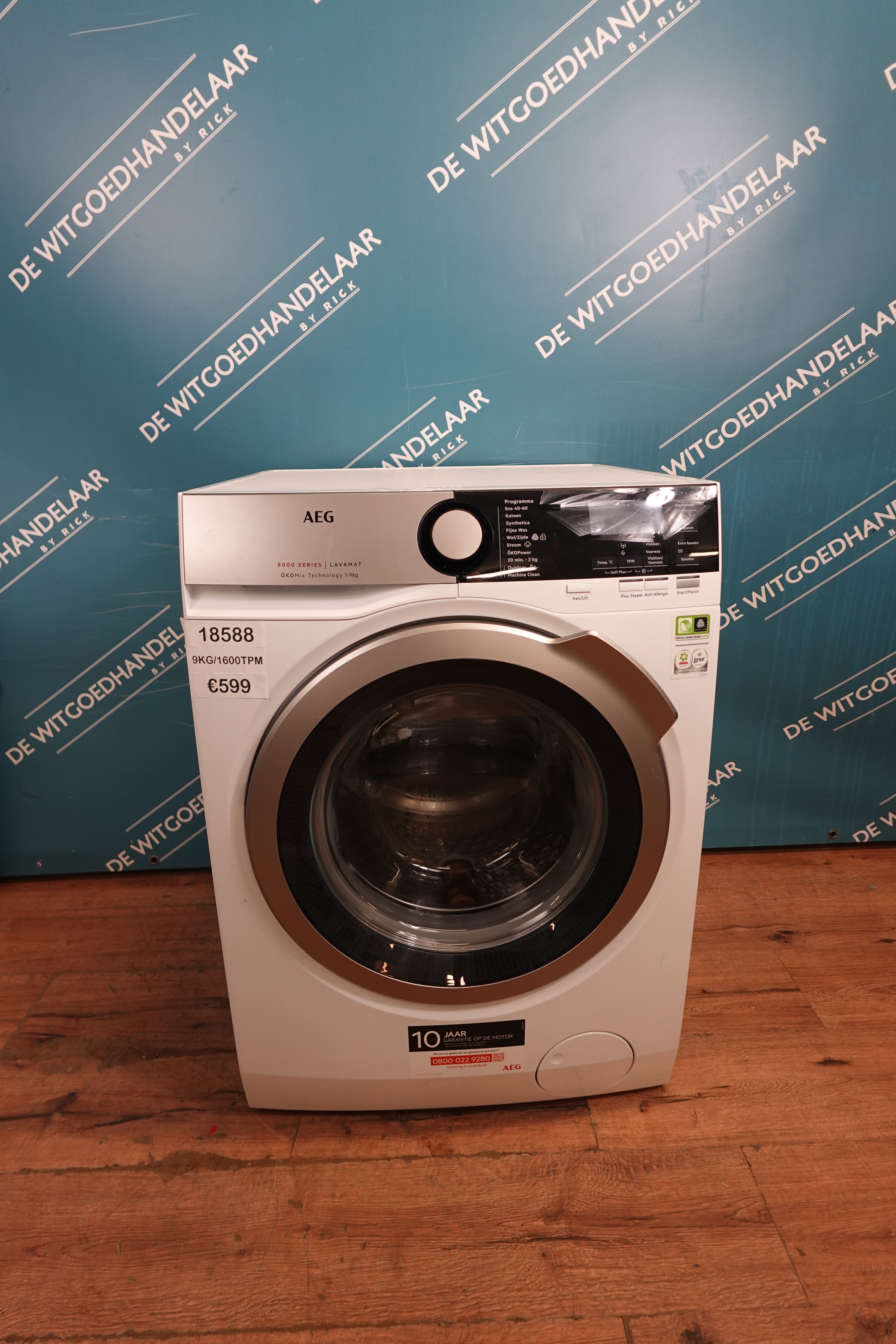 Wasmachine AEG 8000 series 9 kg 1600 toeren