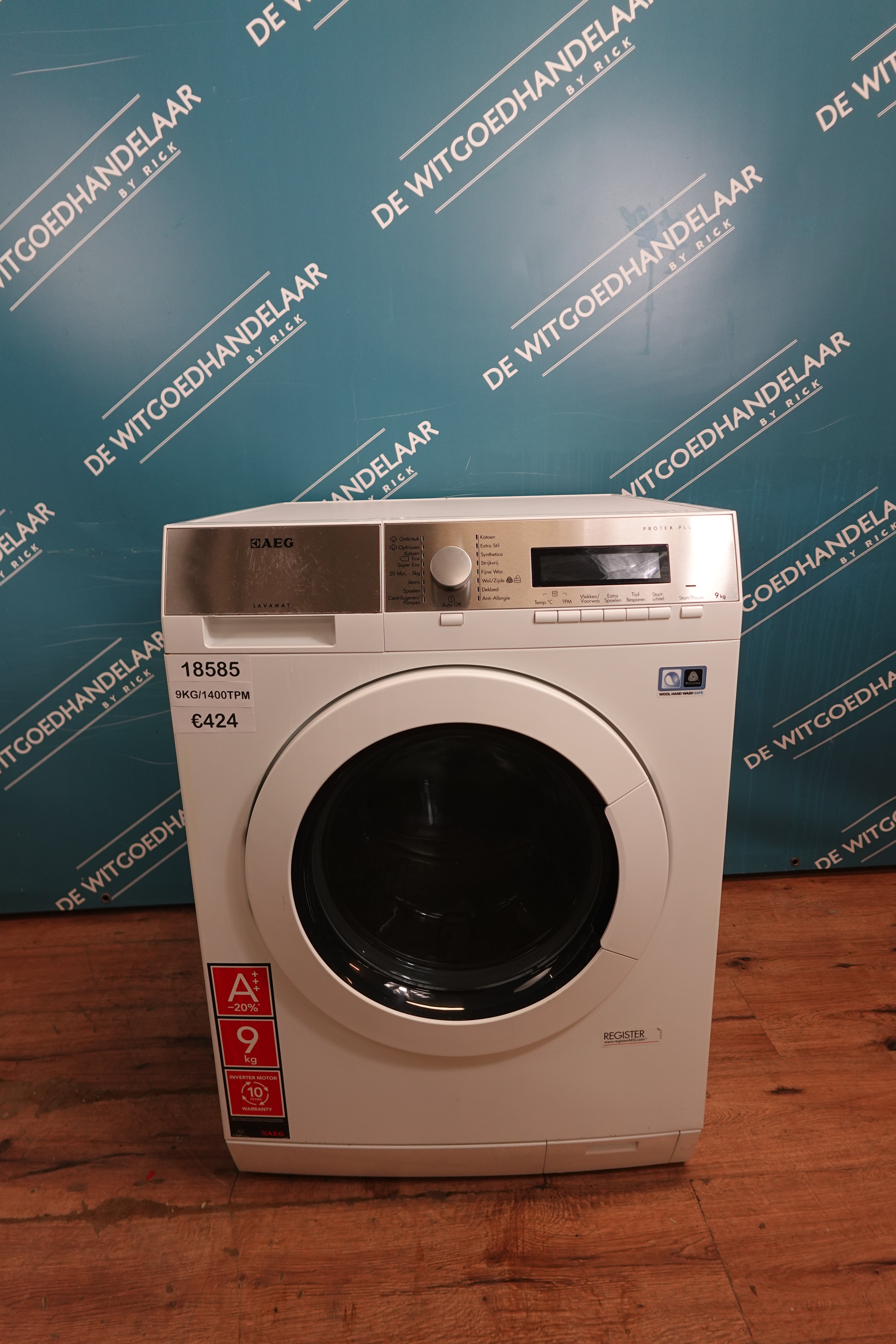 Wasmachine AEG 9 kg 1400 toeren