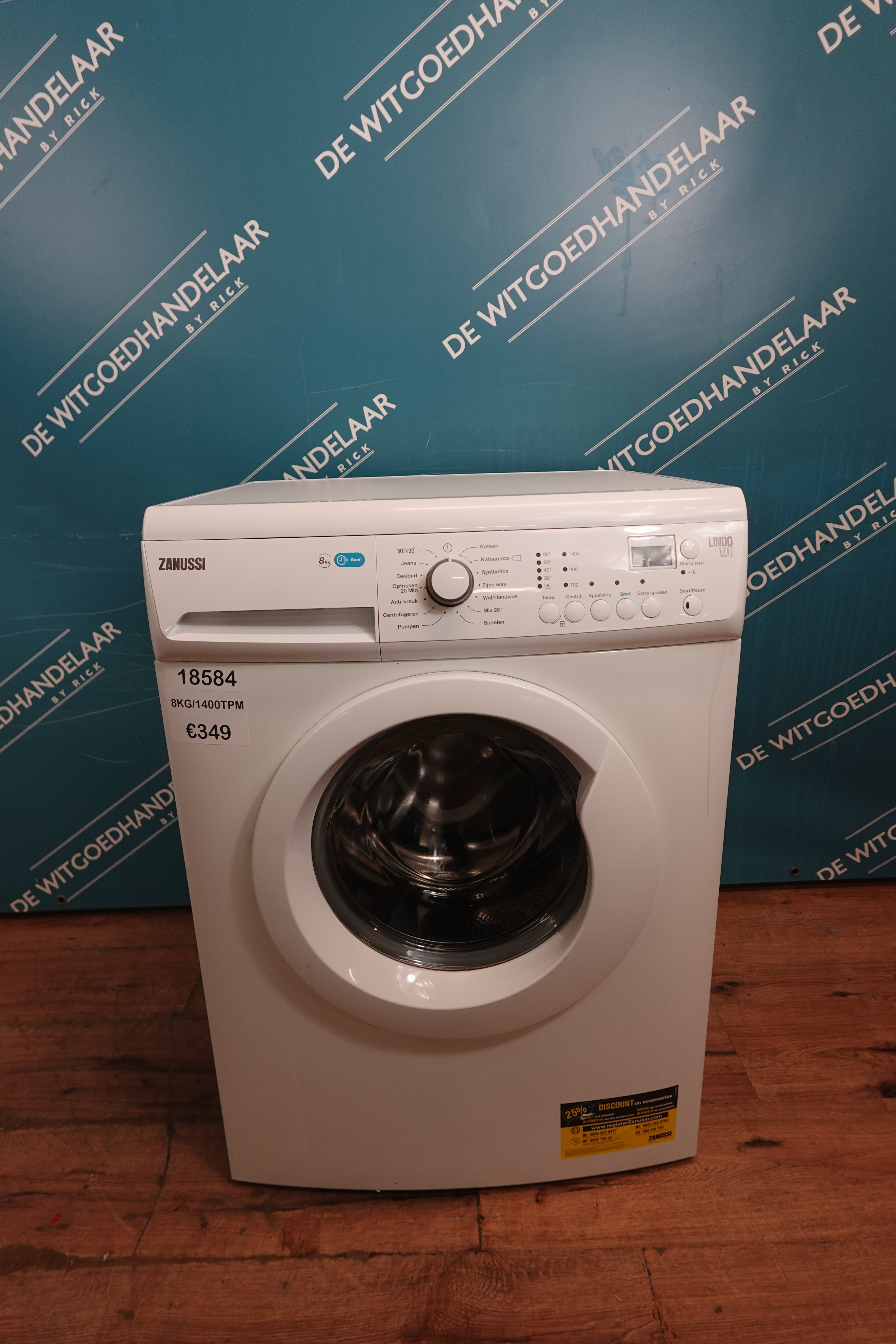 Wasmachine Zanussi Lindo 100 8 kg 1400 toeren