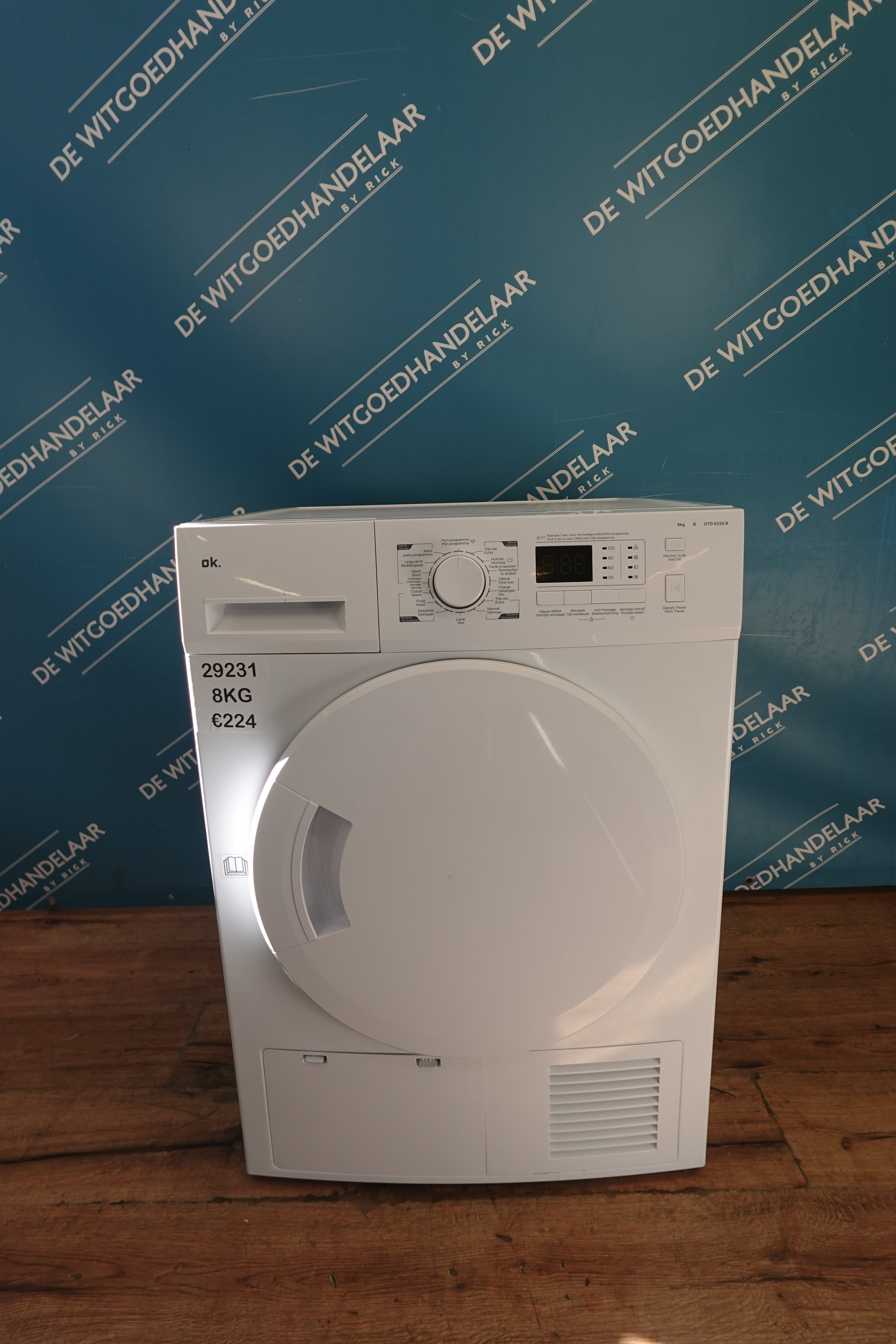 Condensdroger OK. 8 kg