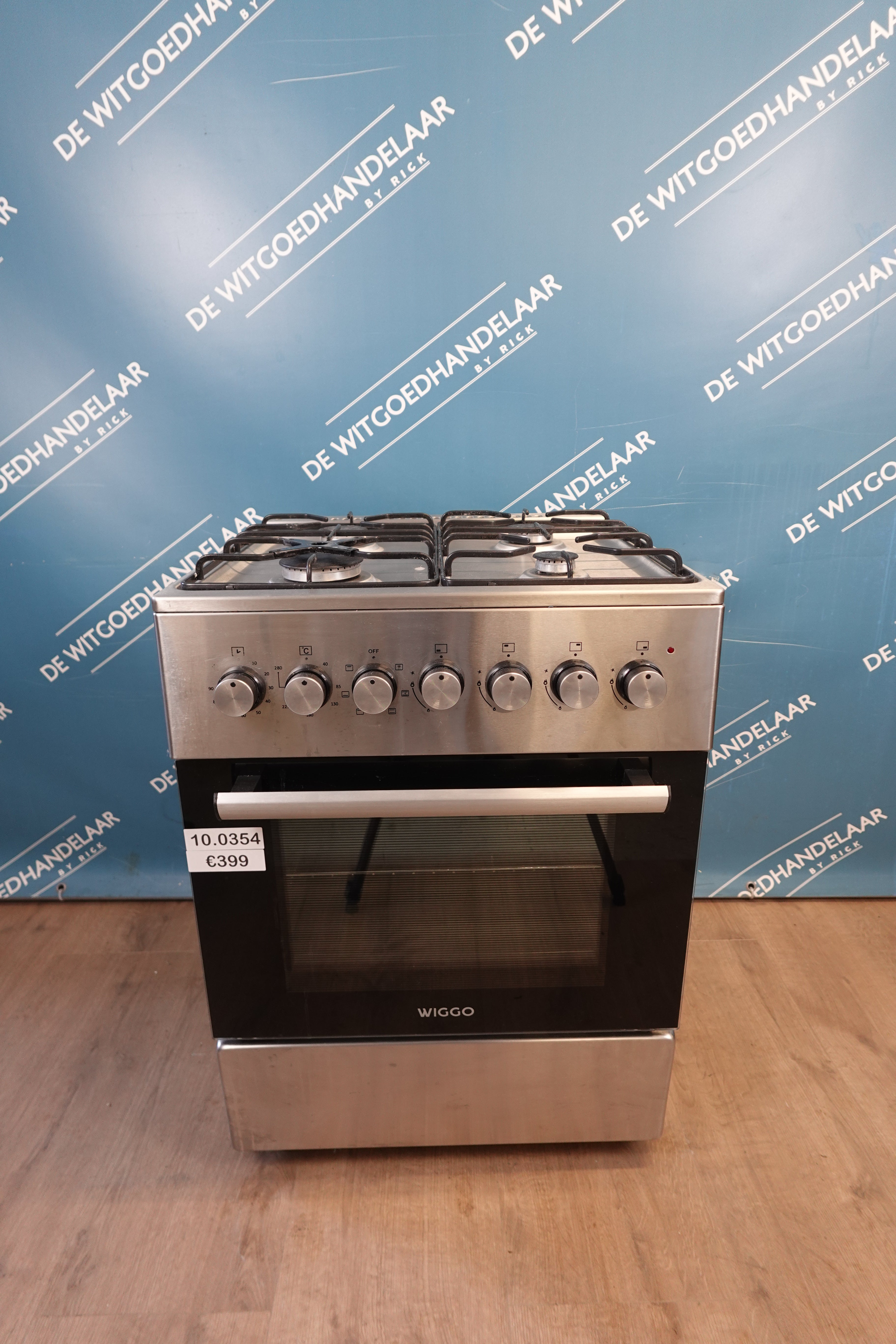 Gasfornuis met Elektrische heteluchtoven Wiggo