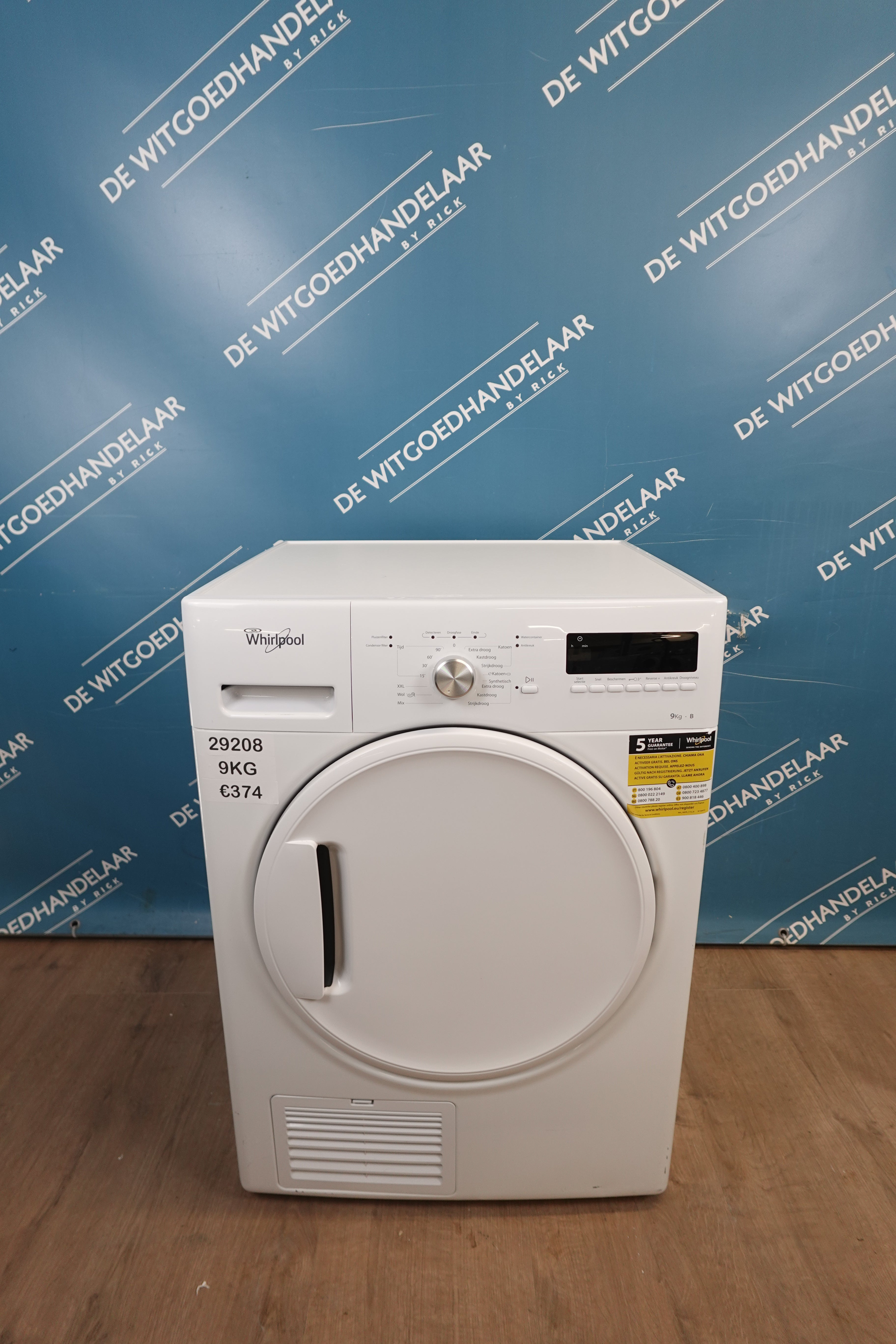 Condensdroger Whirlpool  9 kg