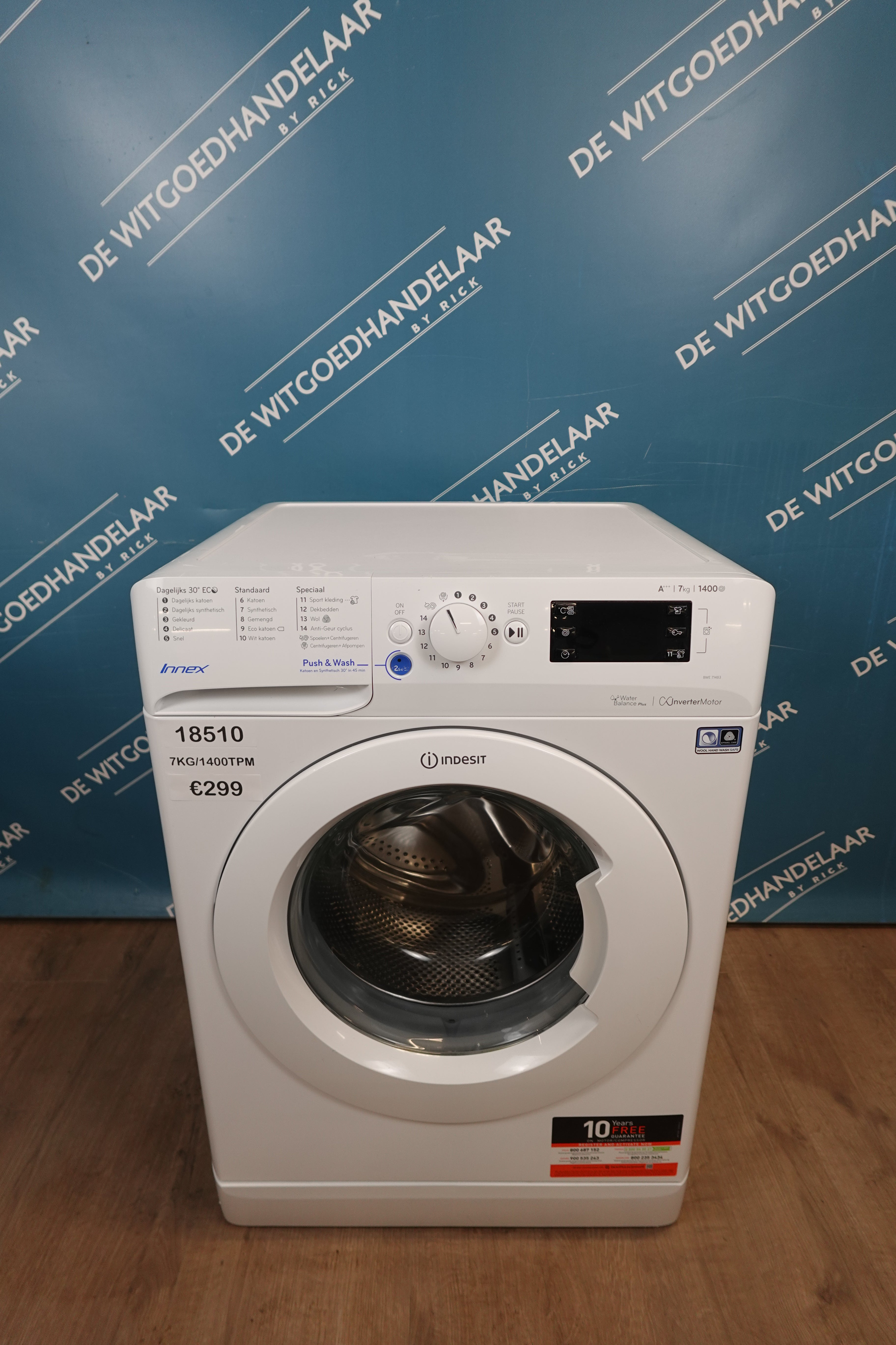 Wasmachine Indesit 7 kg 1400 toeren