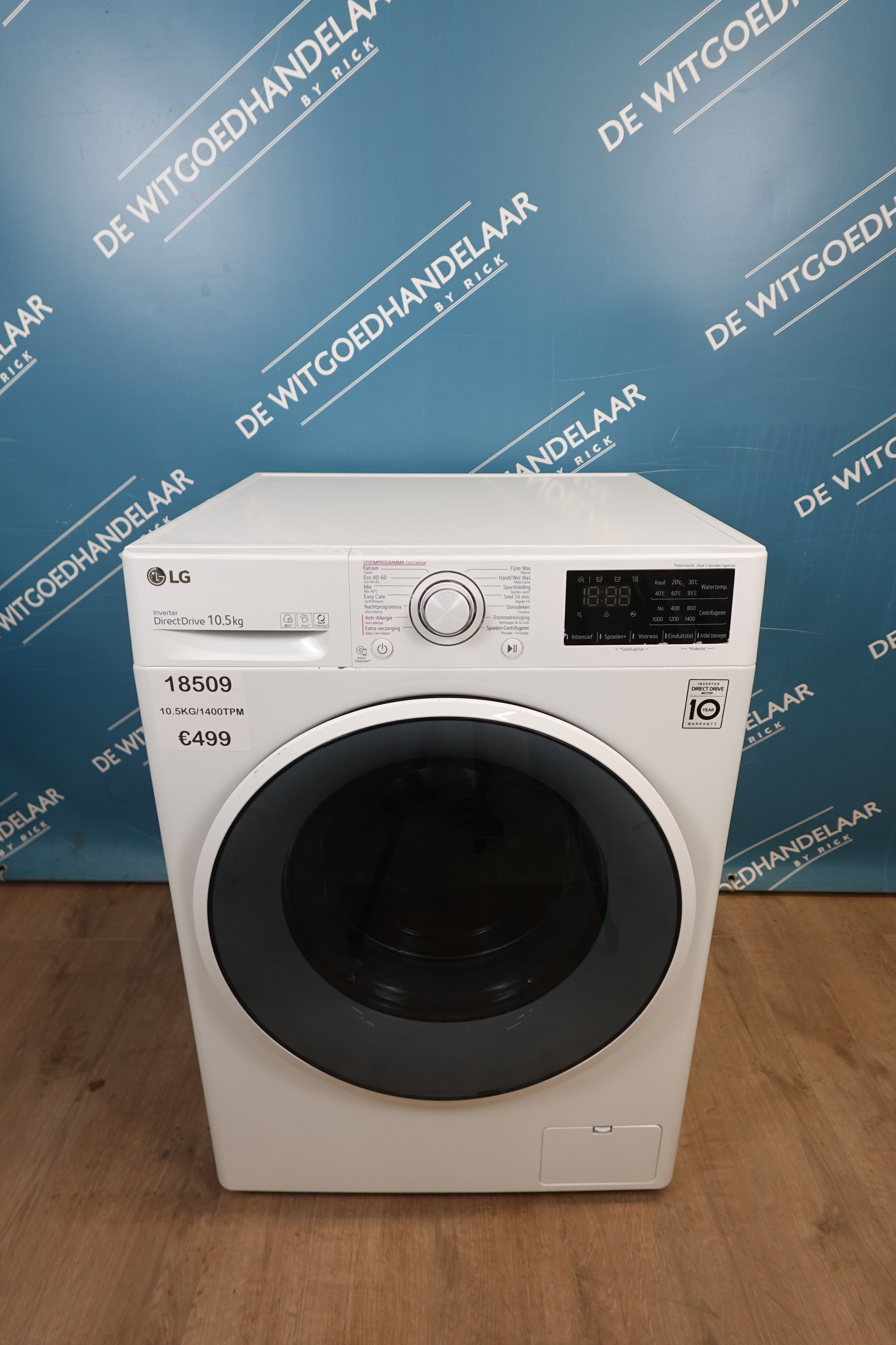 Wasmachine LG  10.5 kg 1400 toeren