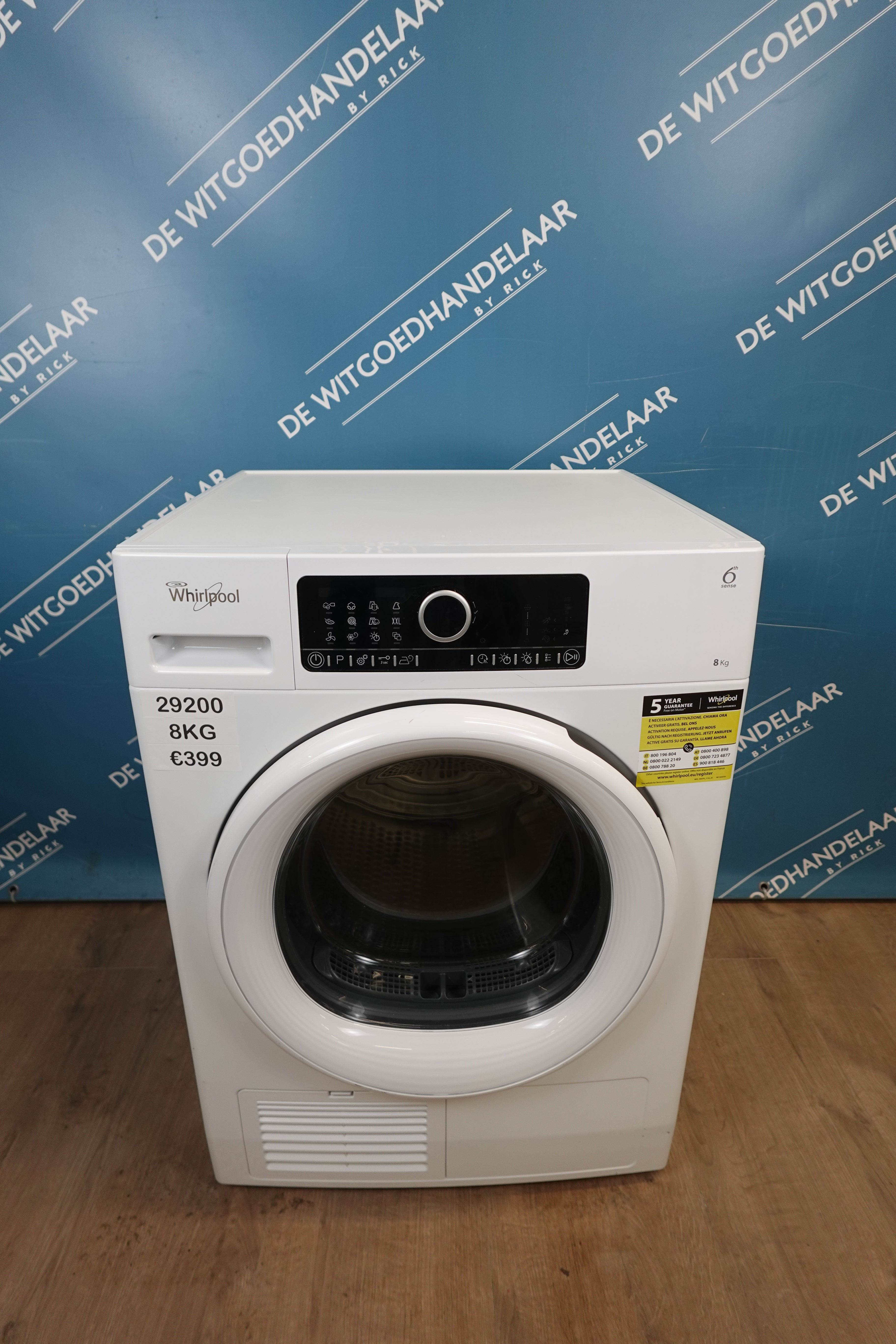Condensdroger Whirlpool 8 kg