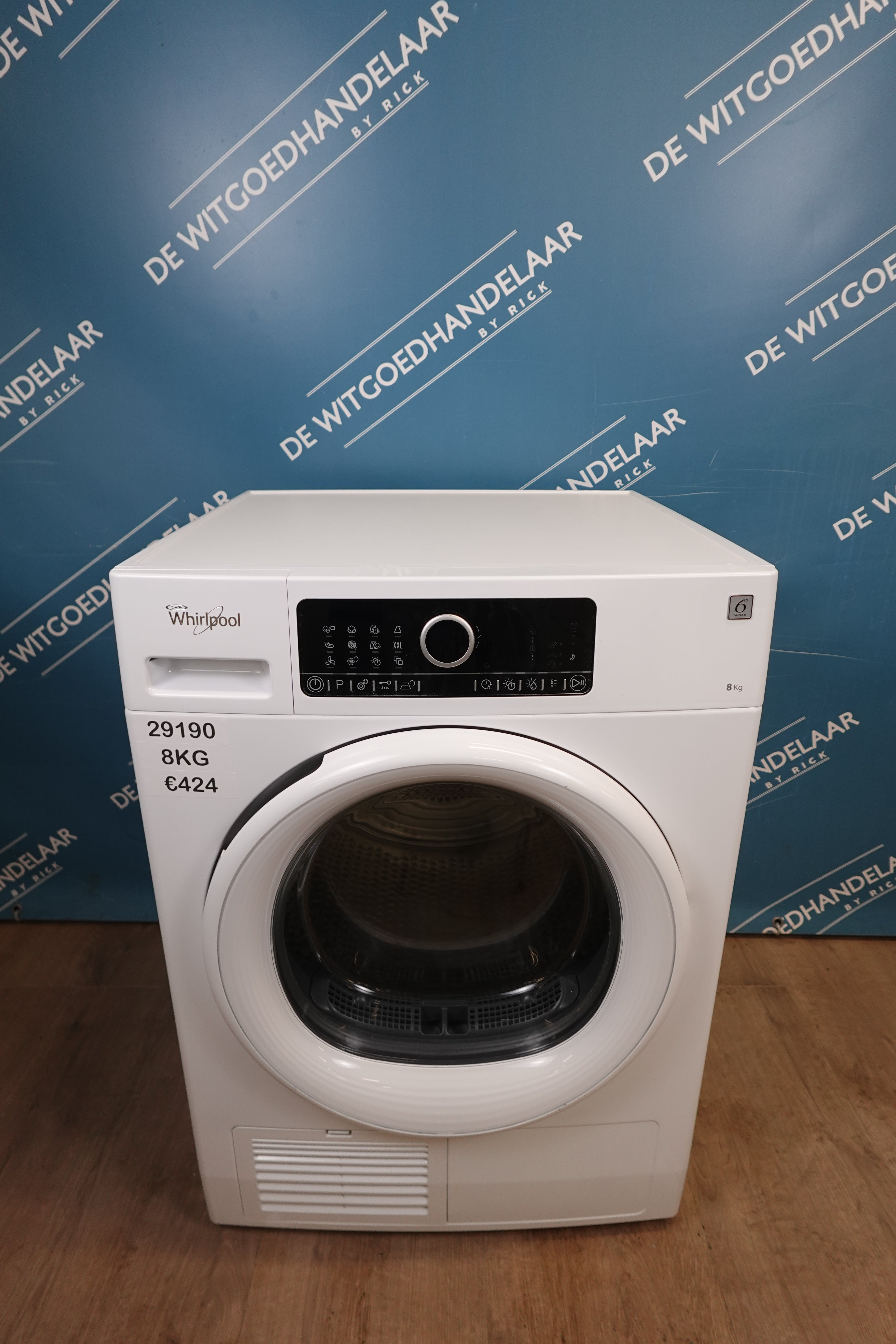 Condensdroger Whirlpool 6th sense 8 kg