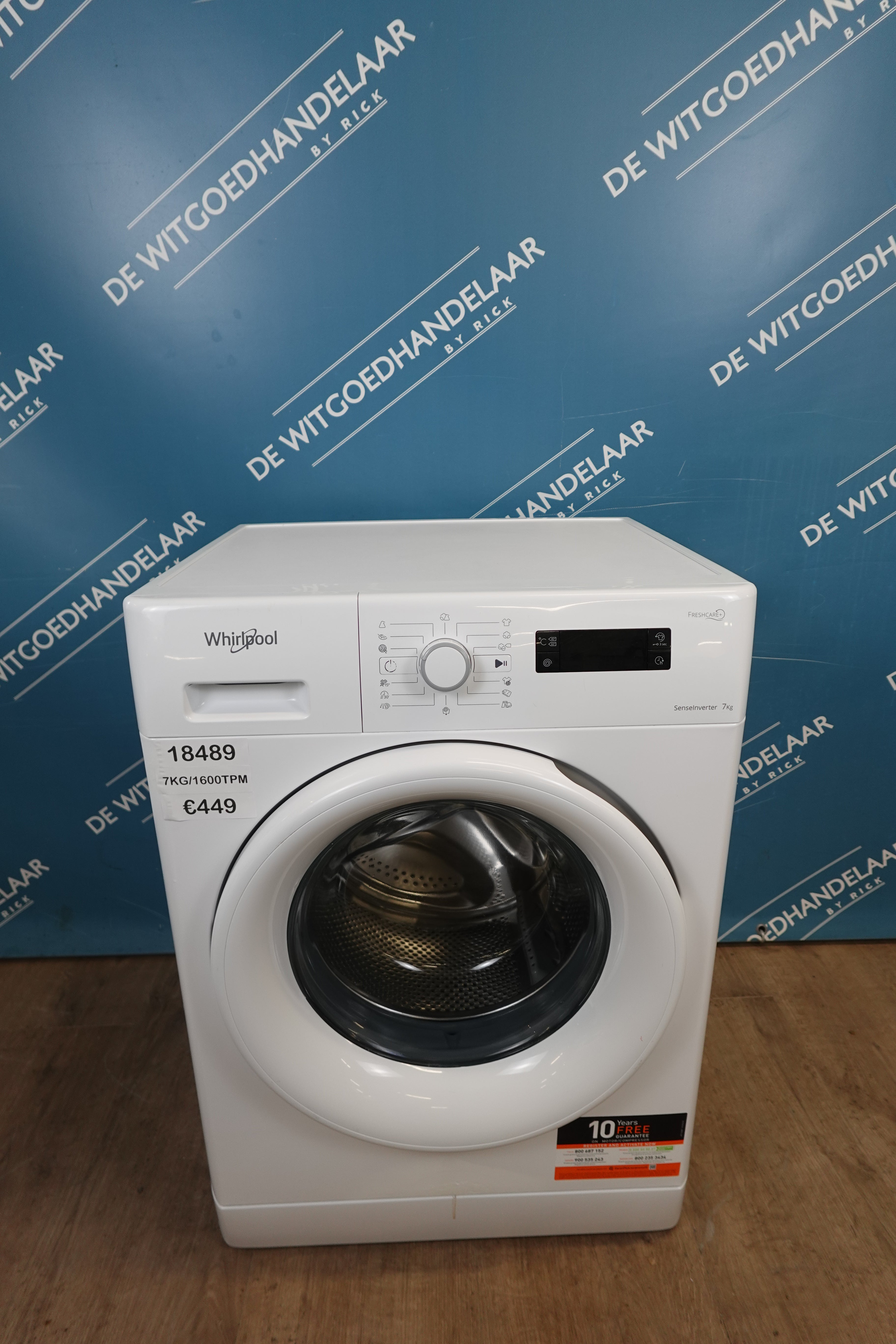 Wasmachine Whirlpool 7 kg 1600 toeren