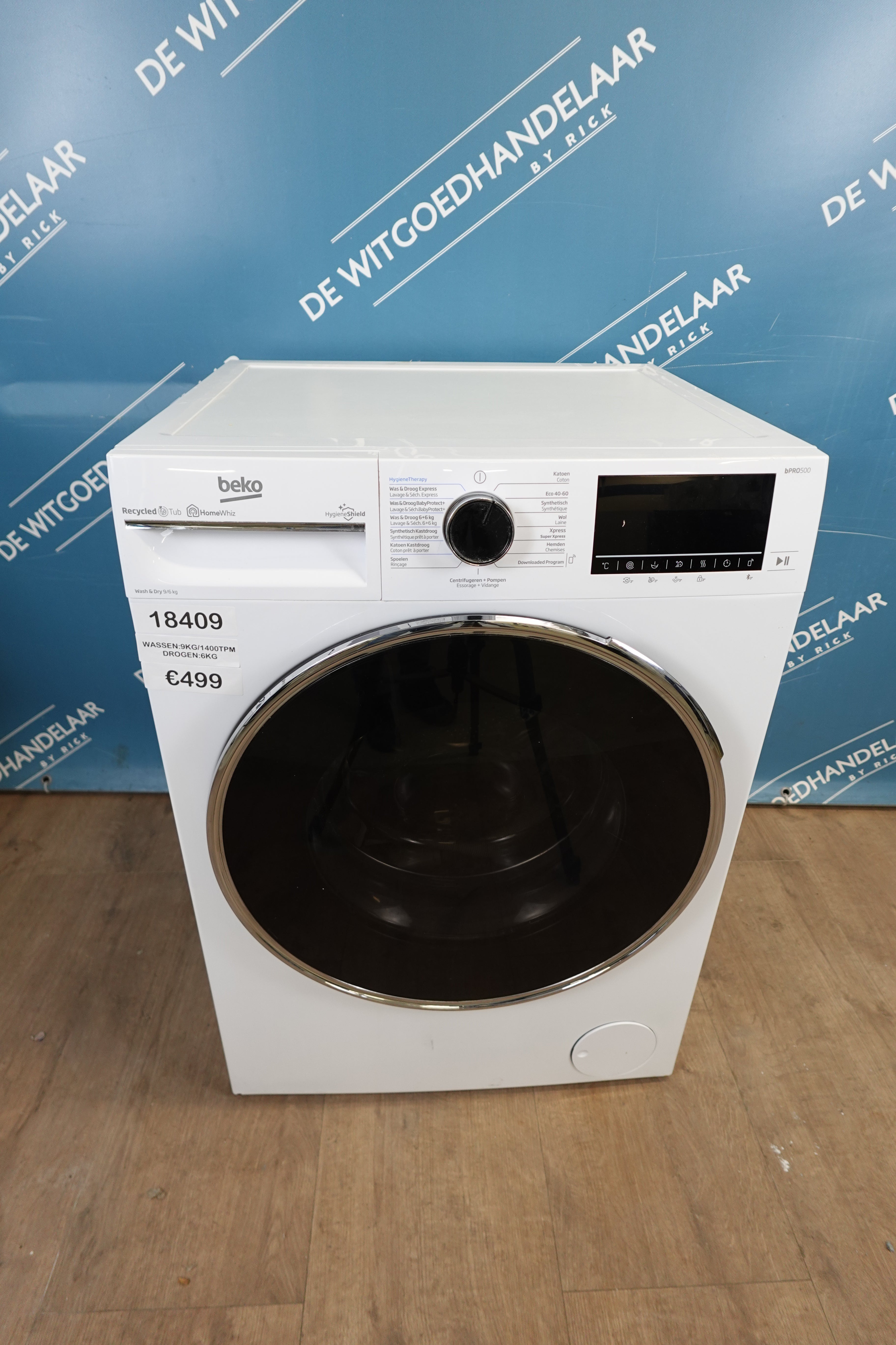 Was- droogcombinatie Beko bpro500 9/6 kg 1400 toeren