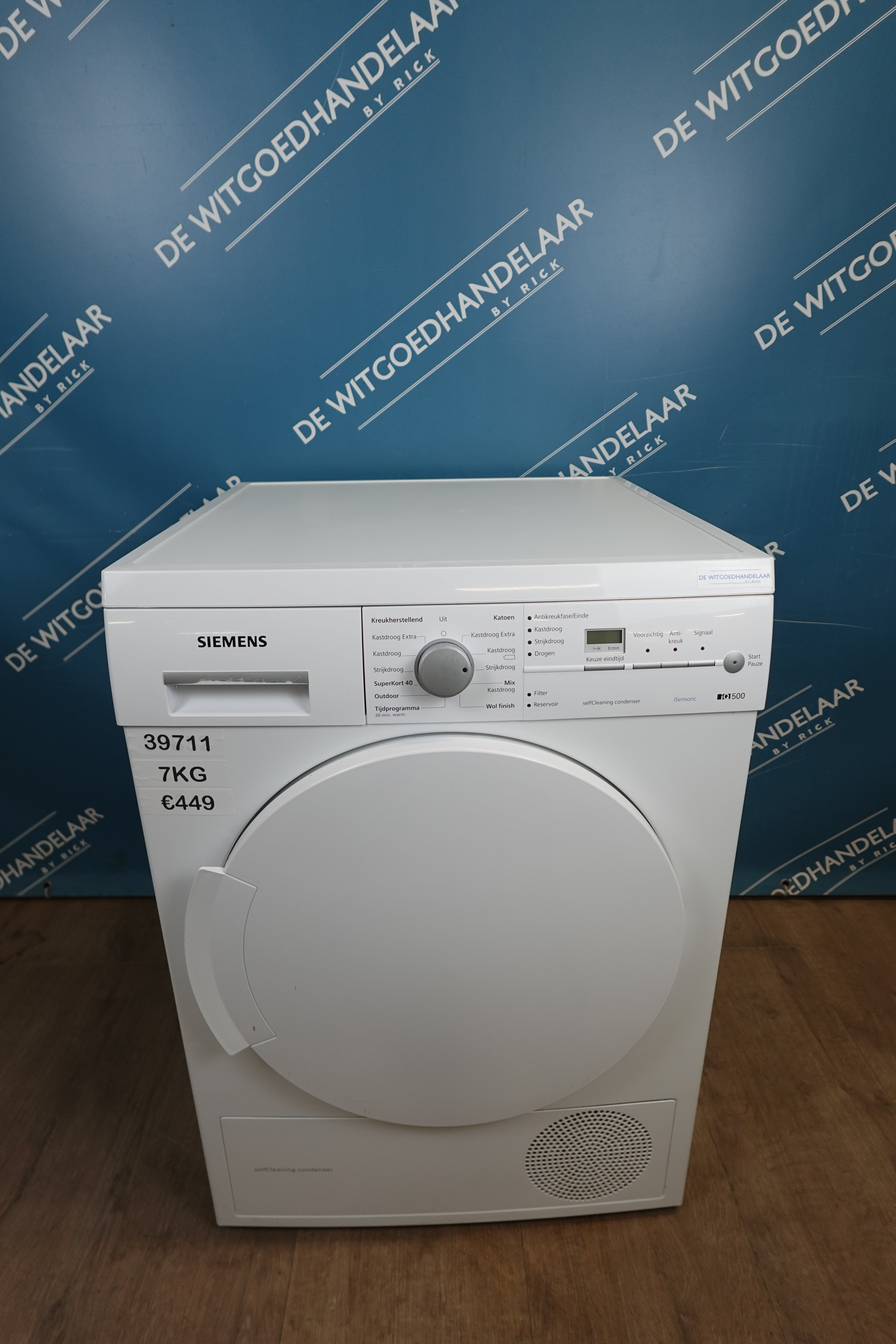 Warmtepompdroger  Siemens iQ500 iSensoric  7 kg