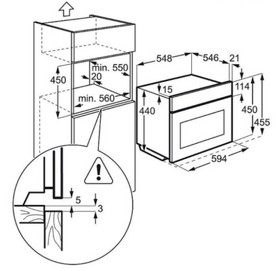 Inbouw combi oven magnetron Zanussi